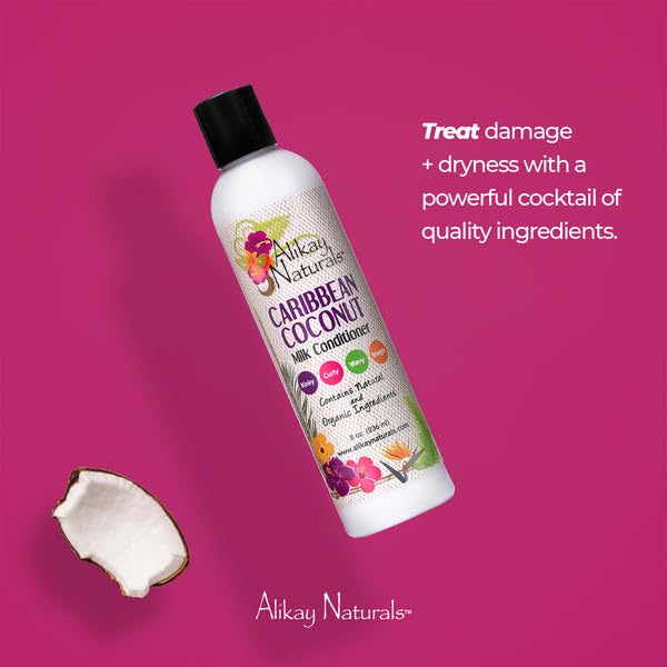 Alikay Naturals Caribbean Coconut Milk Conditioner |natural Fatty Acids Coconut - Thumbnail 2
