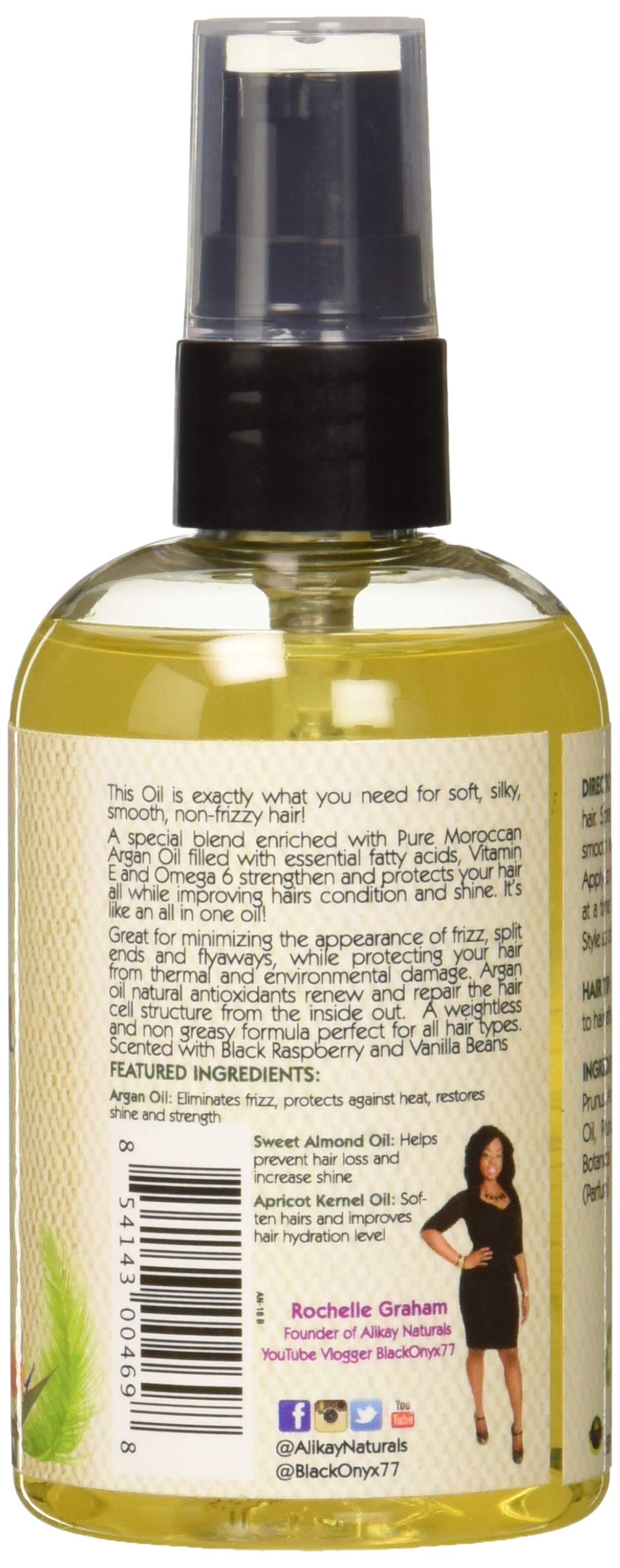 Alikay Naturals Glazed Argan Oil Silkener Natural Argan Oil Sweet Almond Oil 4 - Thumbnail 2