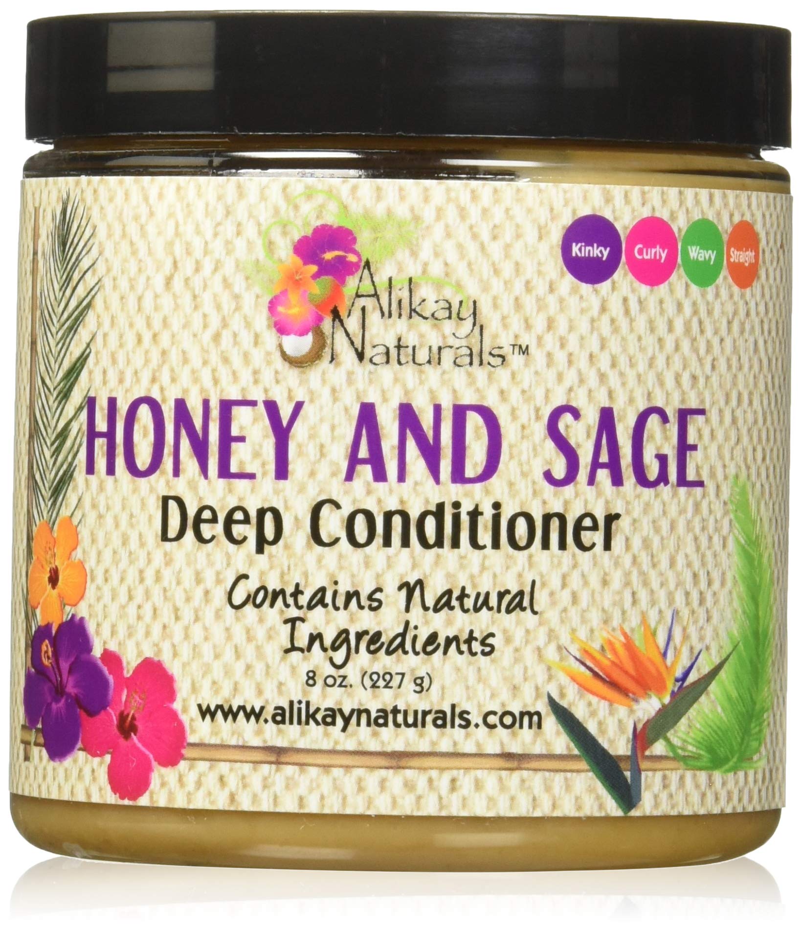 Alikay Naturals Honey and Sage Deep Conditioner Natural Honey Babassu and Sage