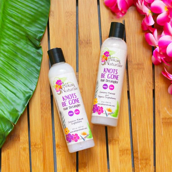 Alikay Naturals Knots Be Gone Hair Detangler Natural Aloe Vera Hibiscus Flower - Thumbnail 2