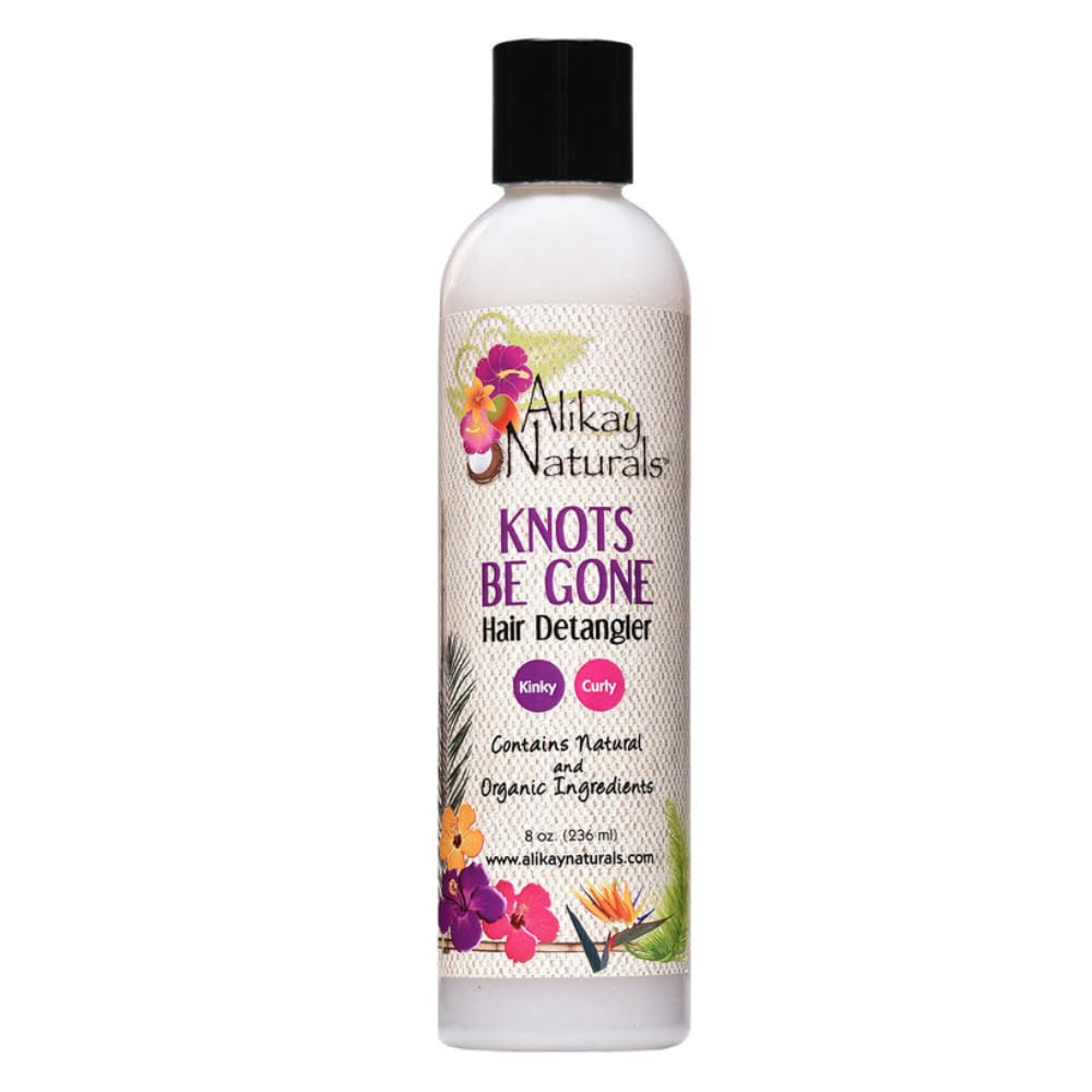 Alikay Naturals Knots Be Gone Hair Detangler Natural Aloe Vera Hibiscus Flower