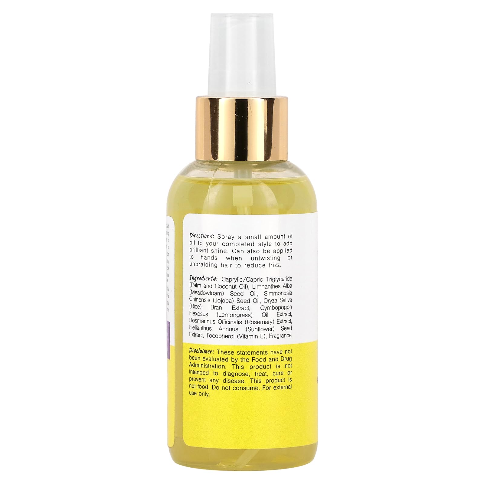 Alikay Naturals Lemongrass Sleek and Shine Finishing Oil 4 oz - Thumbnail 2