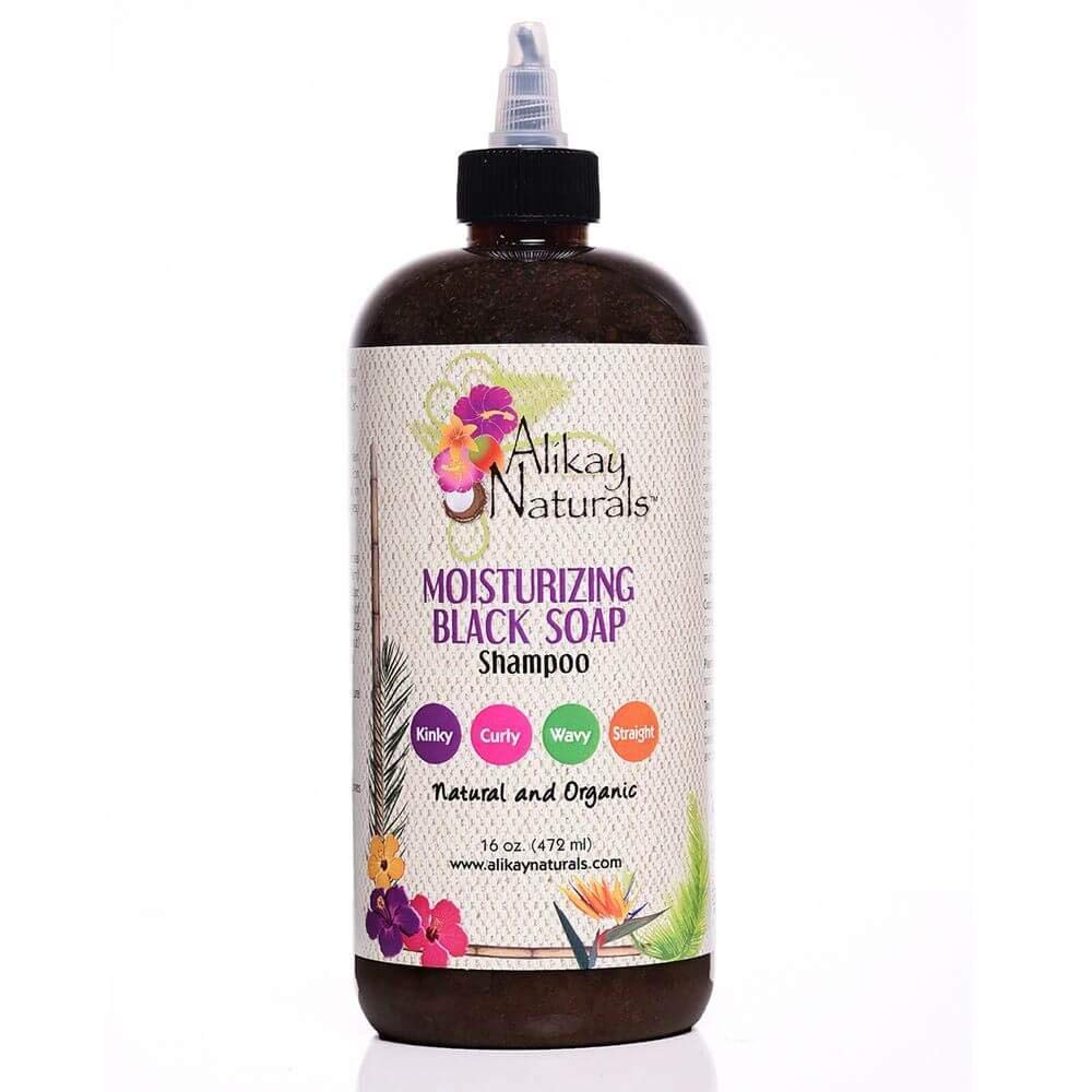 Alikay Naturals Moist Black Soap Shampoo 8 oz - Thumbnail 3