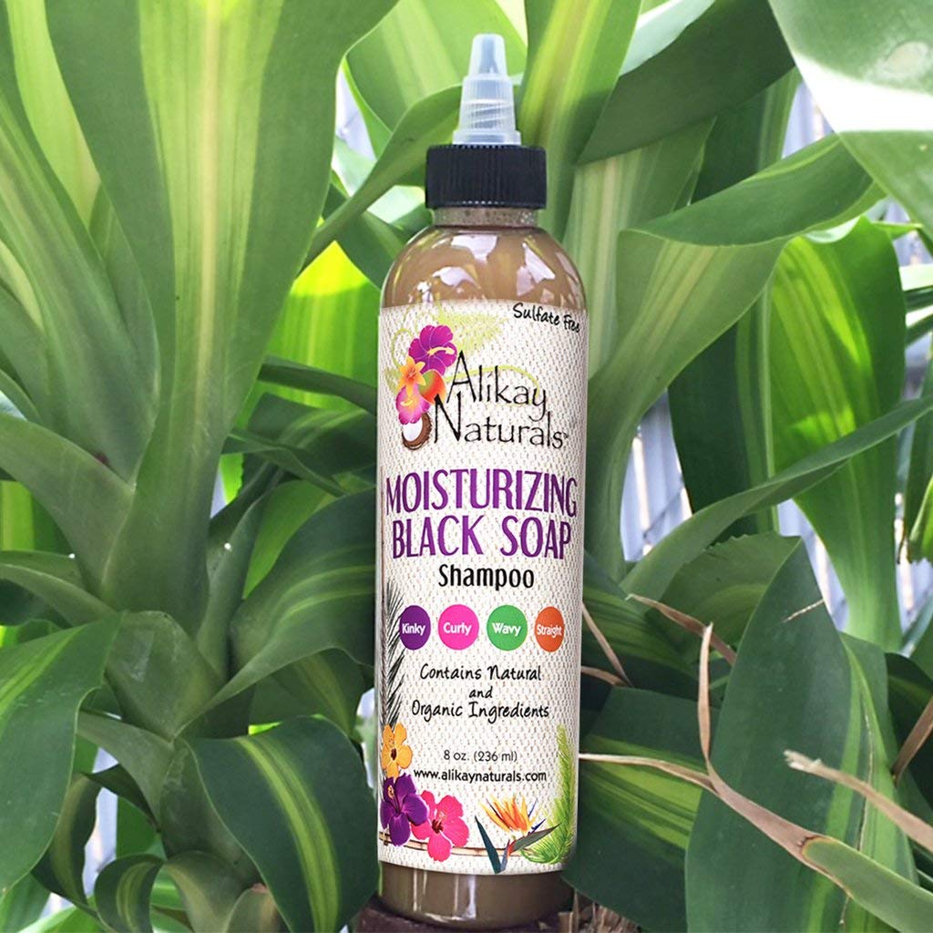Alikay Naturals Moist Black Soap Shampoo 8 oz