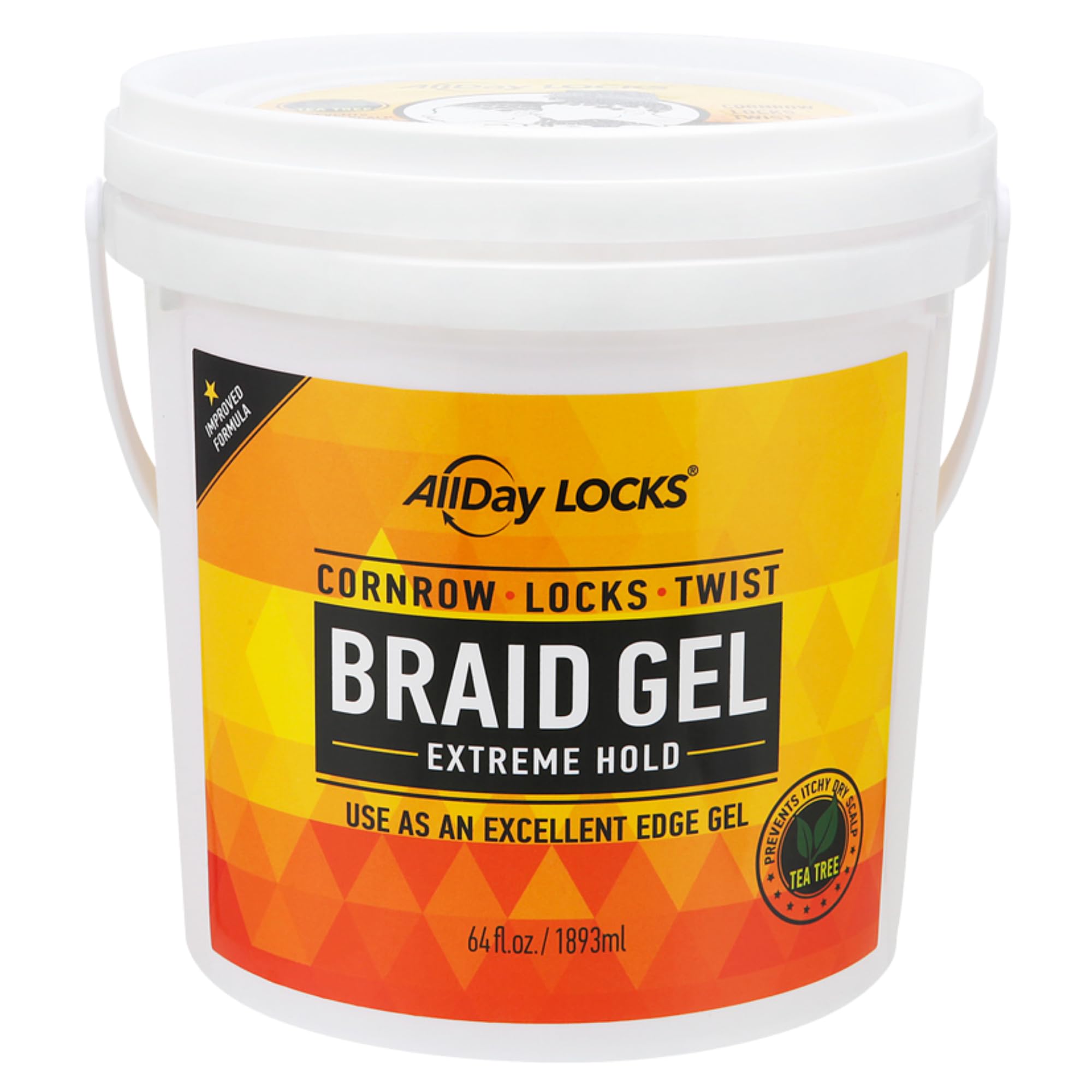 Allday Locks Braid Gel | Extreme Hold High Shine | Frizz Flake Free Edge - Thumbnail 2