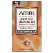 Ambi Black Soap Cleansing Bar Deep Cleansing Moisturizing Formula With Shea