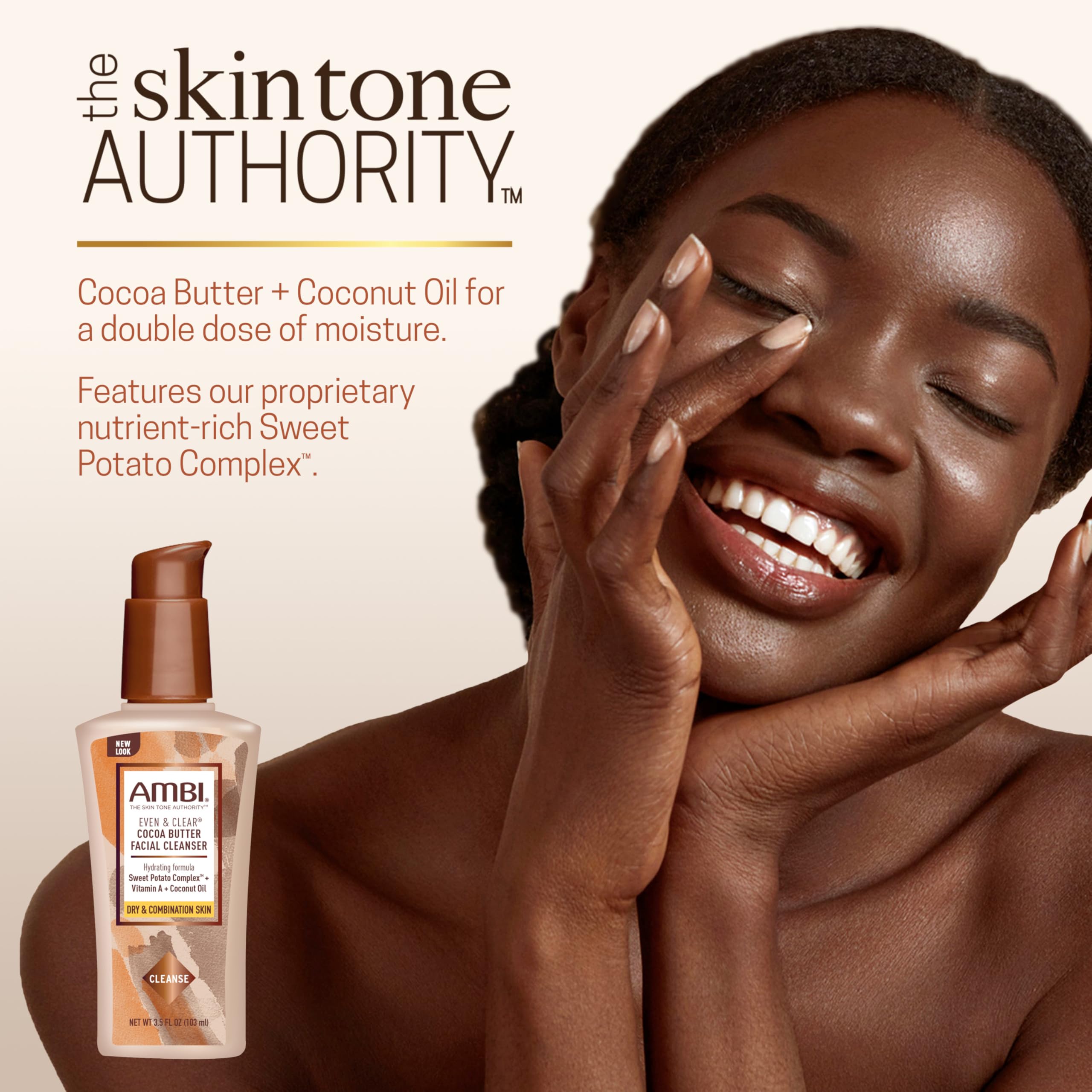 Ambi Even Clear Cocoa Butter Facial Cleanser With Nutrient Rich Sweet Potato - Thumbnail 3