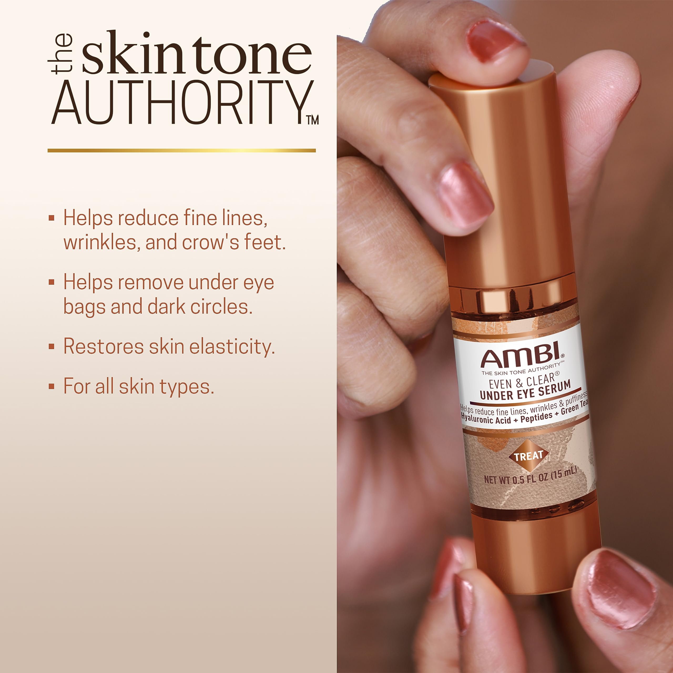 Ambi Even Clear Under Eye Serum for All Skin Types; Anti Aging Formula Features - Thumbnail 3