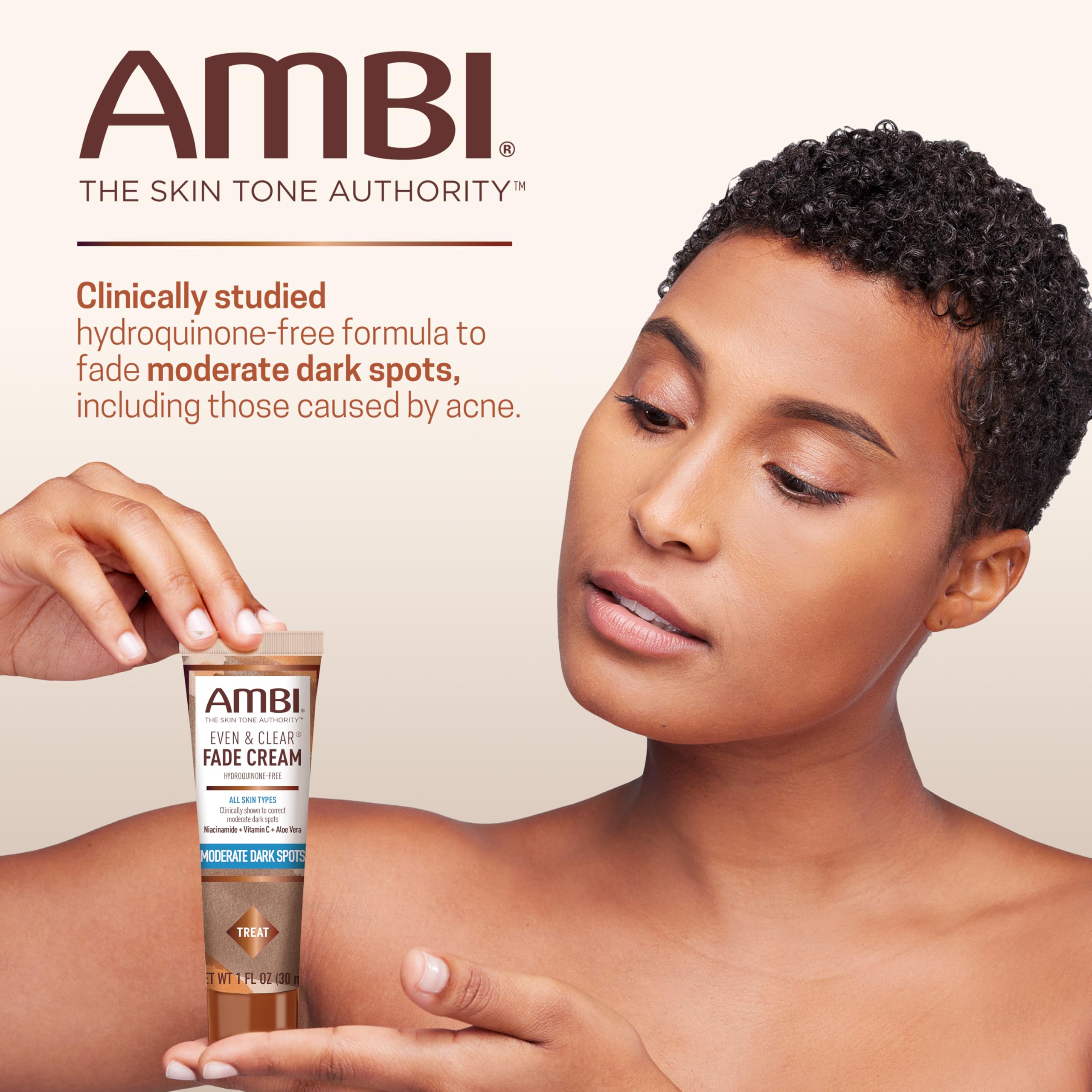 Ambi Even Clear Fade Cream Hydroquinone Free Hyperpigmentation Treatment Dark - Thumbnail 2