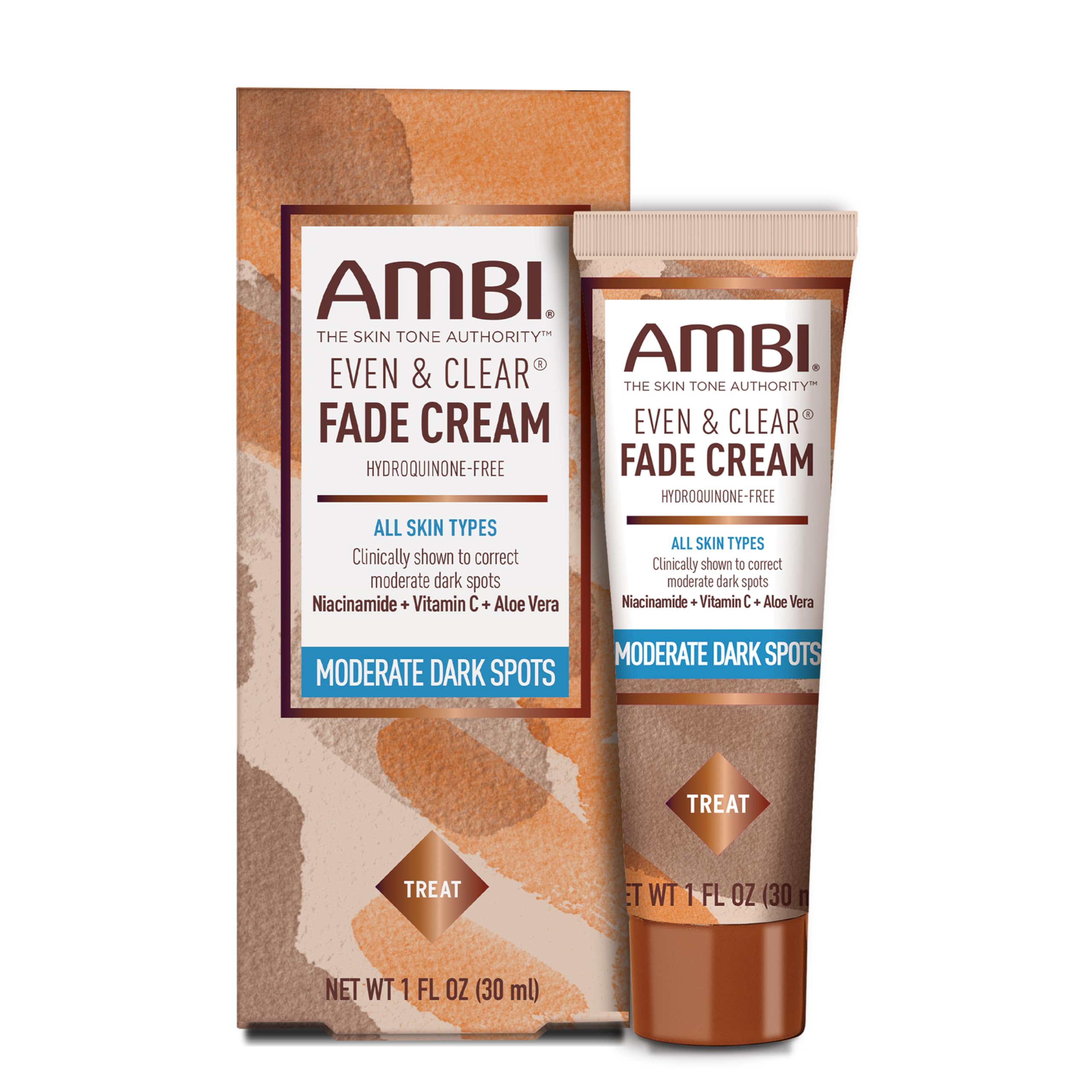 Ambi Even Clear Fade Cream Hydroquinone Free Hyperpigmentation Treatment Dark
