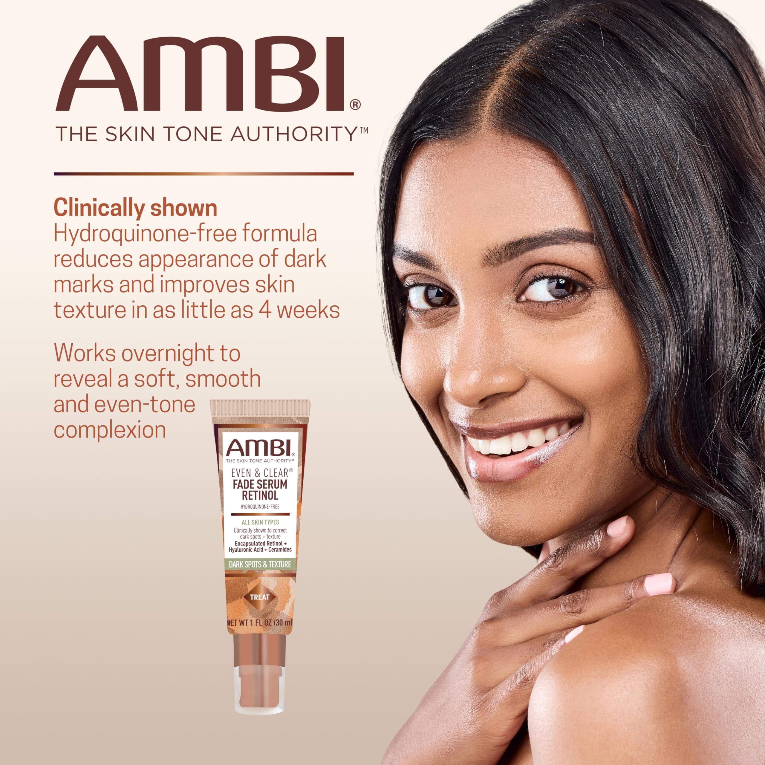 Ambi Even Clear Fade Serum Hyperpigmentation Treatment Hydroquinone Free Dark - Thumbnail 3