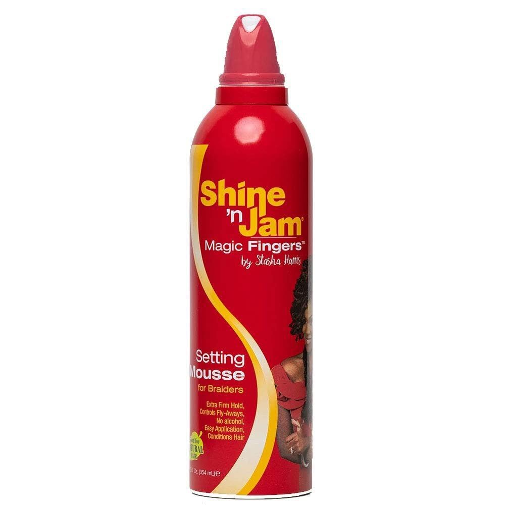 Shine N Jam Magic Fingers for Braiders Setting Mousse 354 ml (12 oz) (Set)