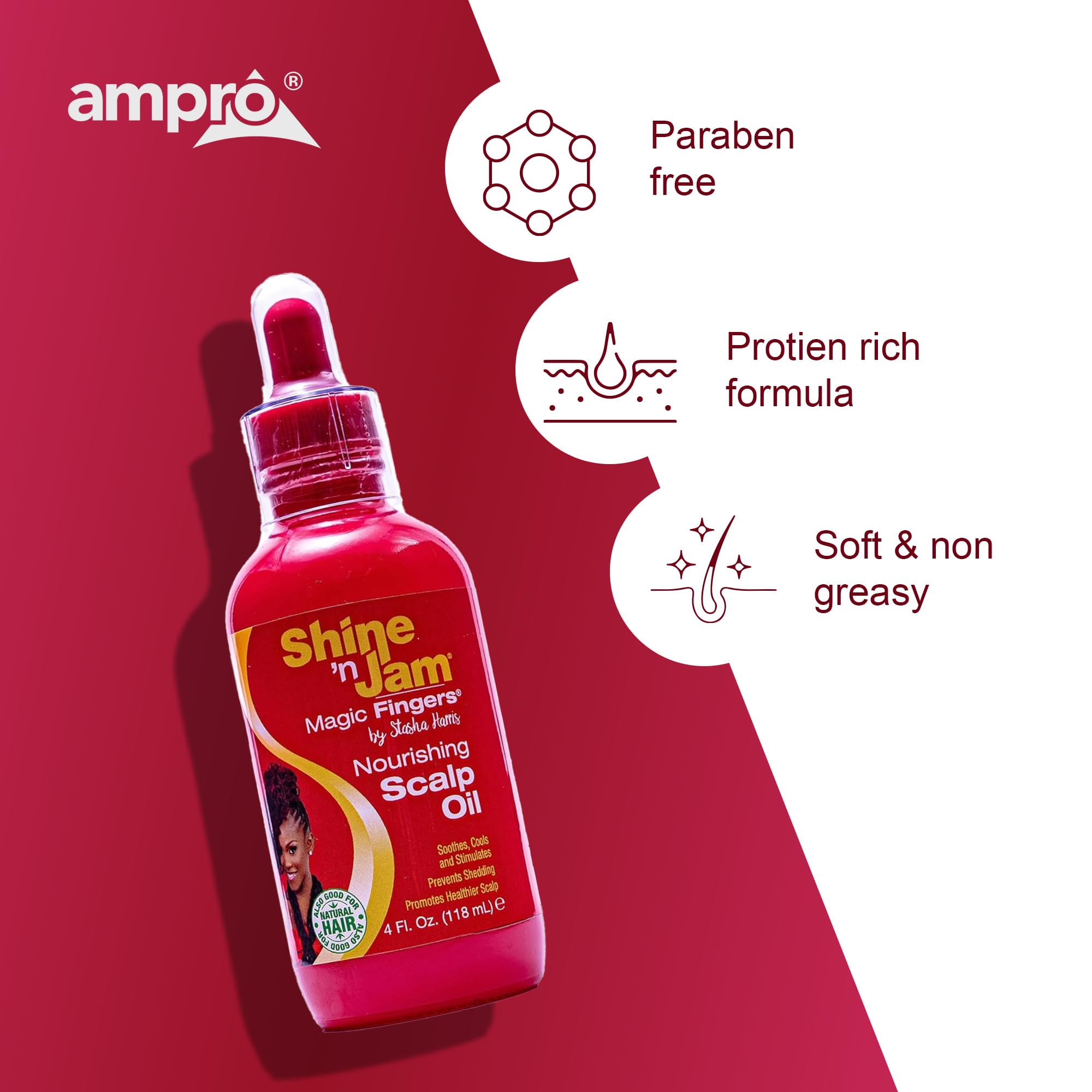 Ampro Shine N Jam Magic Fingers Nourishing Scalp Oil Intensely Moisturizes and