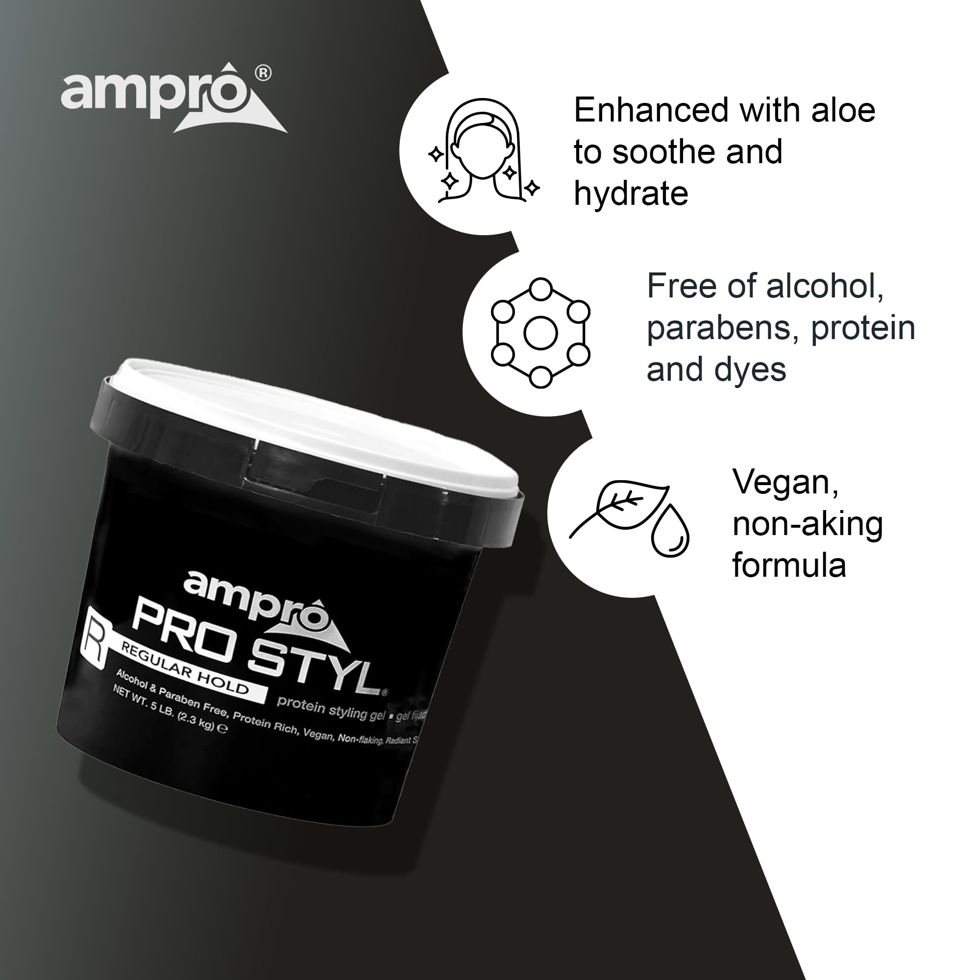 Ampro Pro Styl Styling Gel Protects and Strengthens Your Strands Non Flaking
