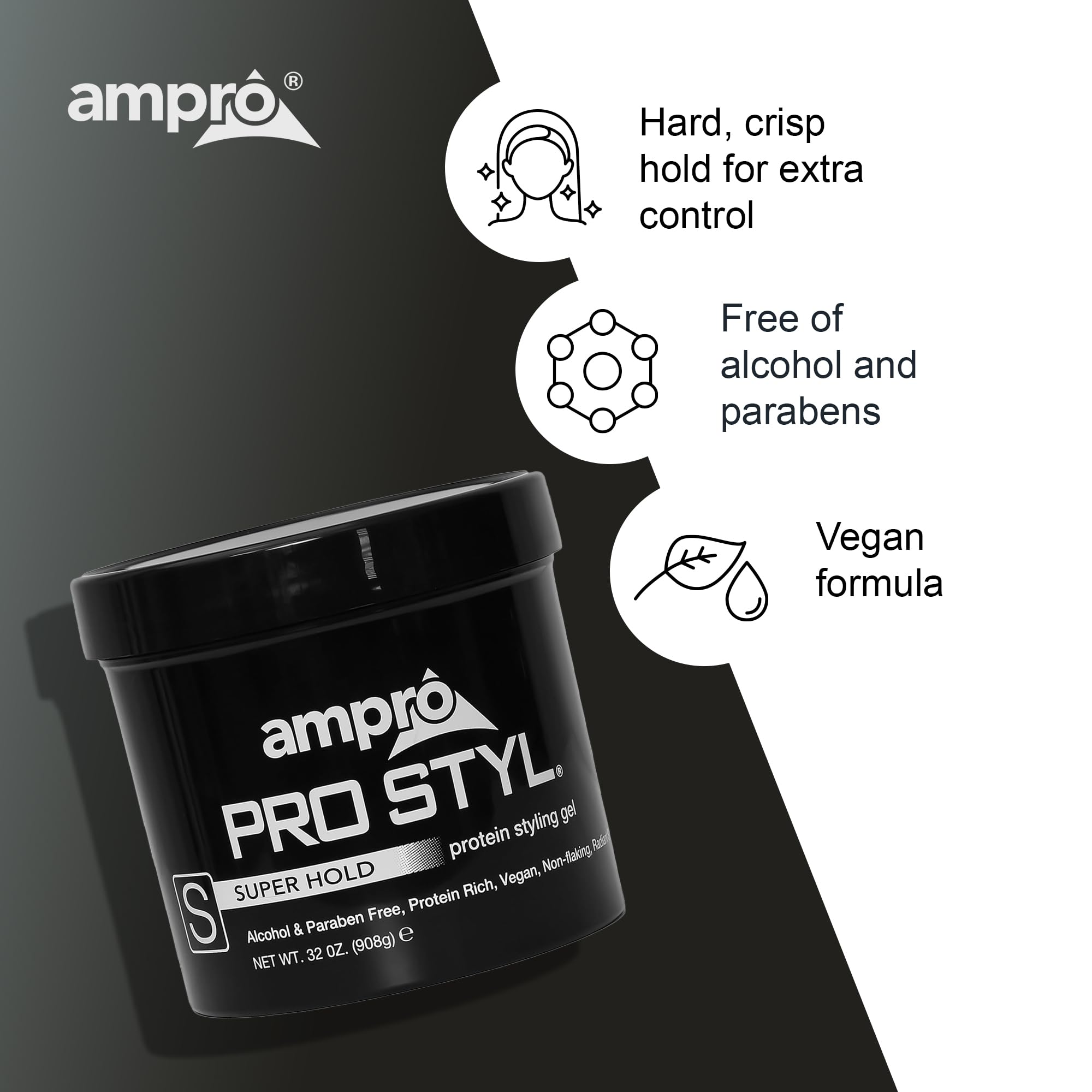 Ampro Pro Styl Styling Gel Protects and Strengthens Your Strands Non Flaking