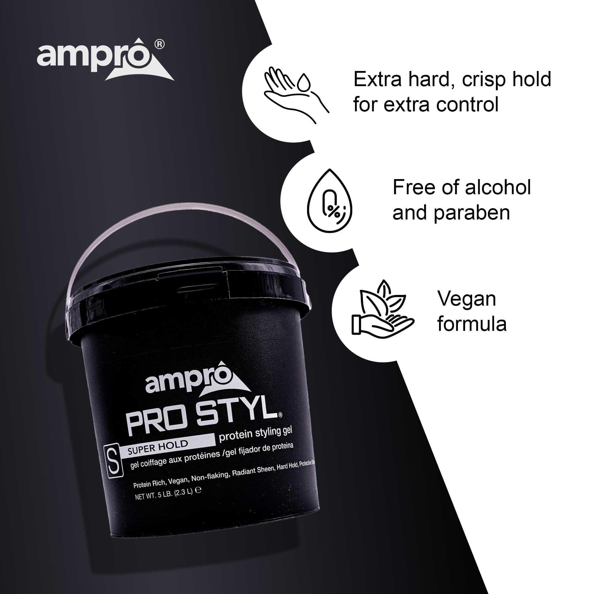 Ampro Pro Styl Styling Gel Protects and Strengthens Your Strands Non Flaking