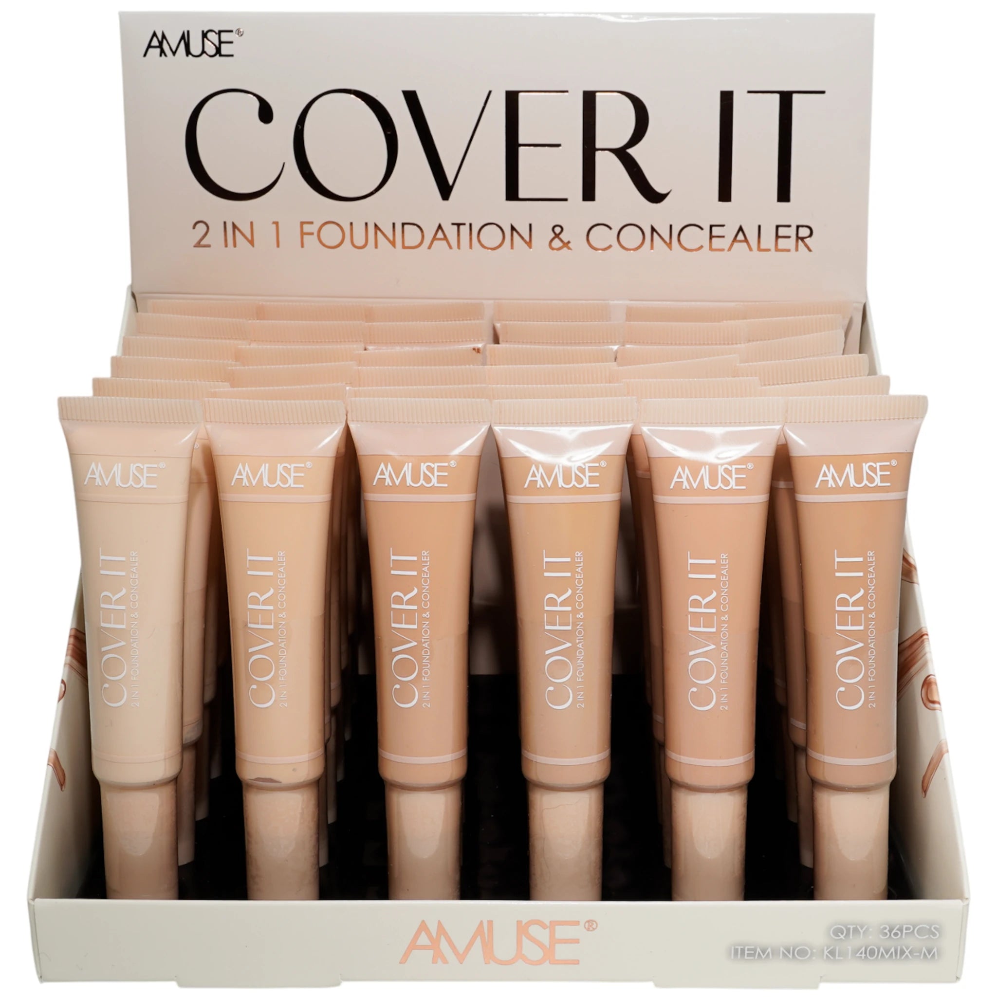(36-pack) Amuse Cover It - 2 In 1 Foundation & Concealer