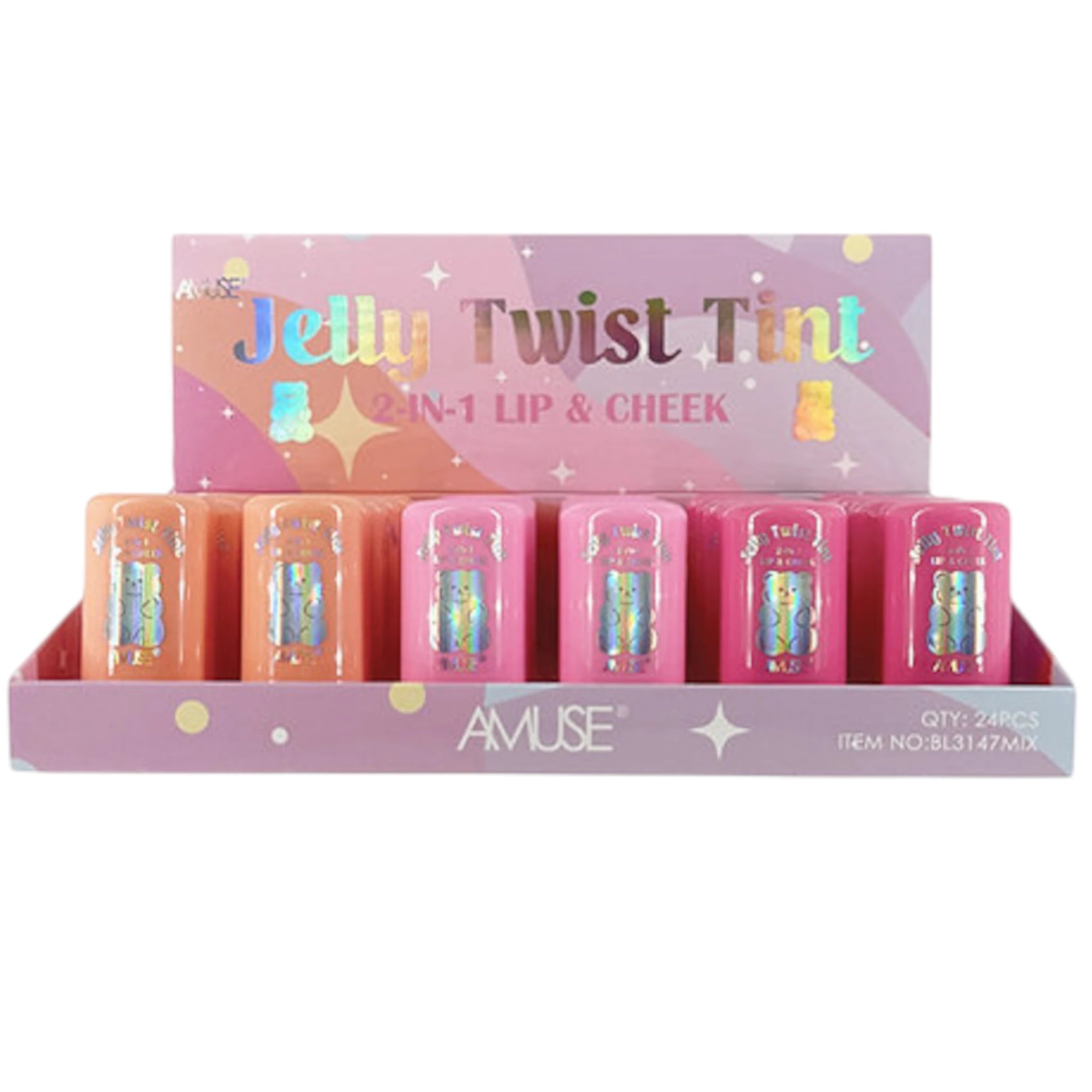 (24-pack) Amuse Jelly Twist Tint Lip & Cheek