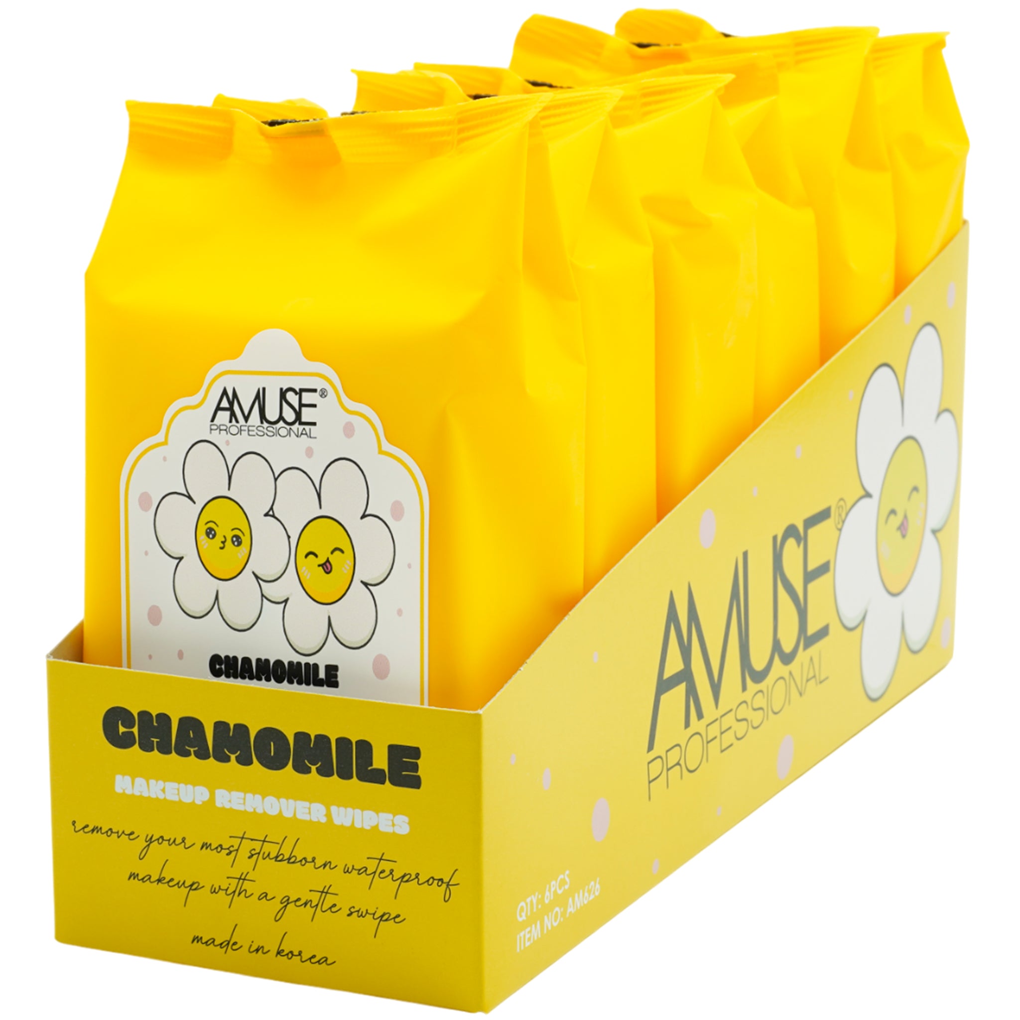 (6-pack) Amuse Makeup Remover Wipes Chamomile
