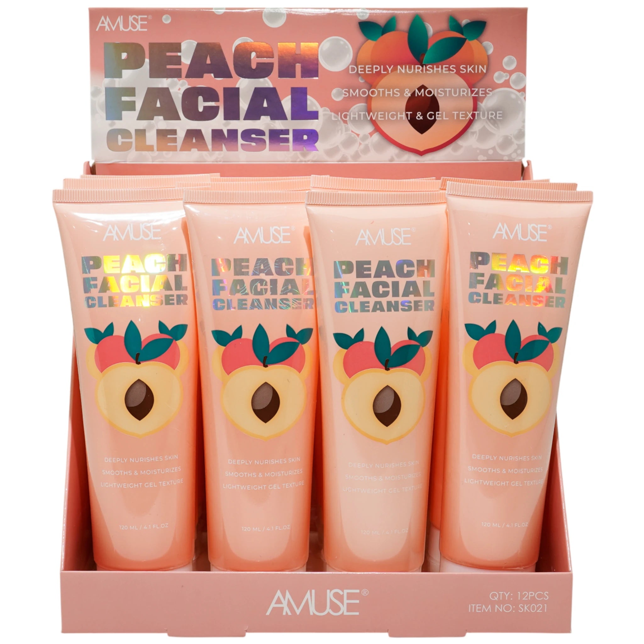 (12-pack) Amuse Peach Facial Cleanser