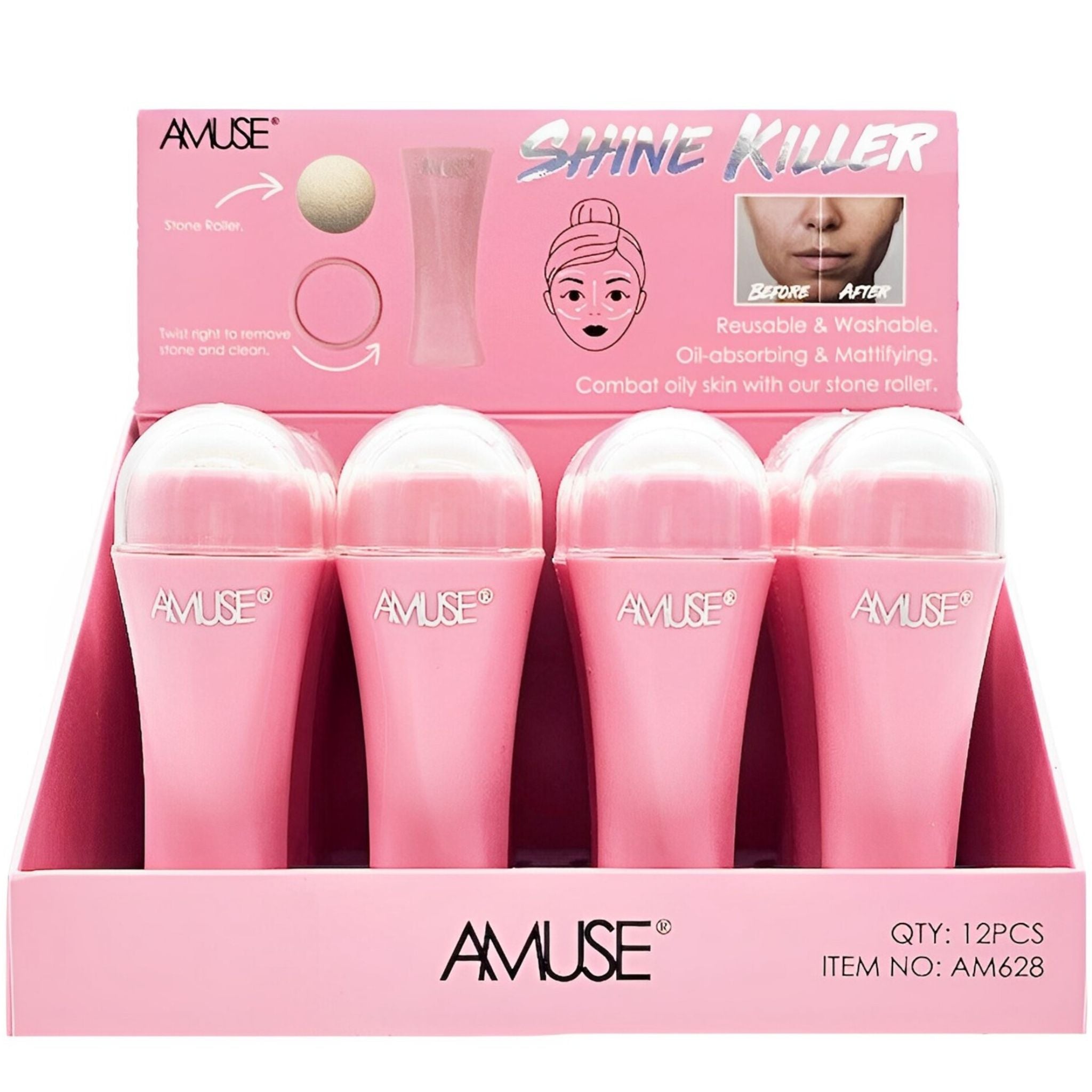 (12-pack) Amuse Shine Killer Oil Absorber Stone