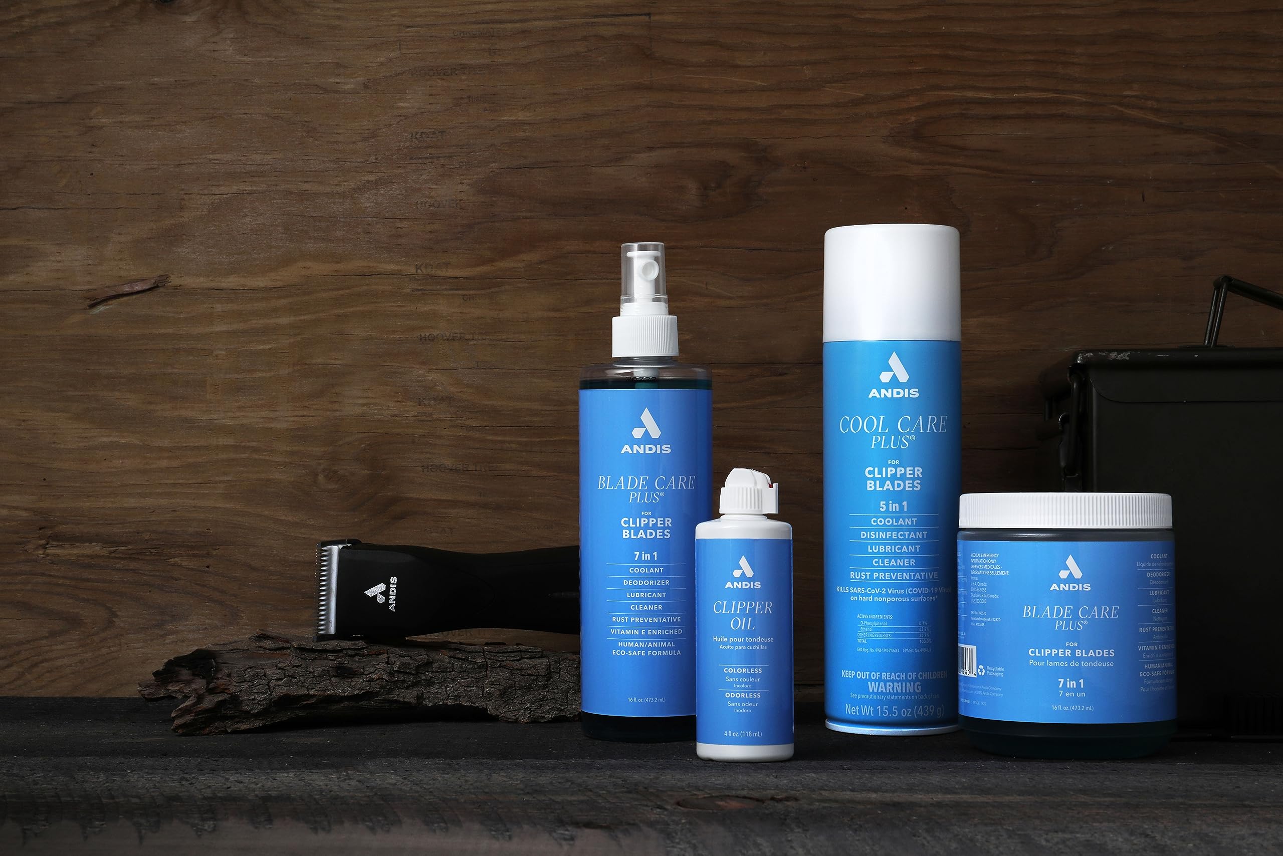 Andis 12750 Cool Care Plus 5 In 1 Clipper Can Blade Care and Treatment Blue - Thumbnail 2