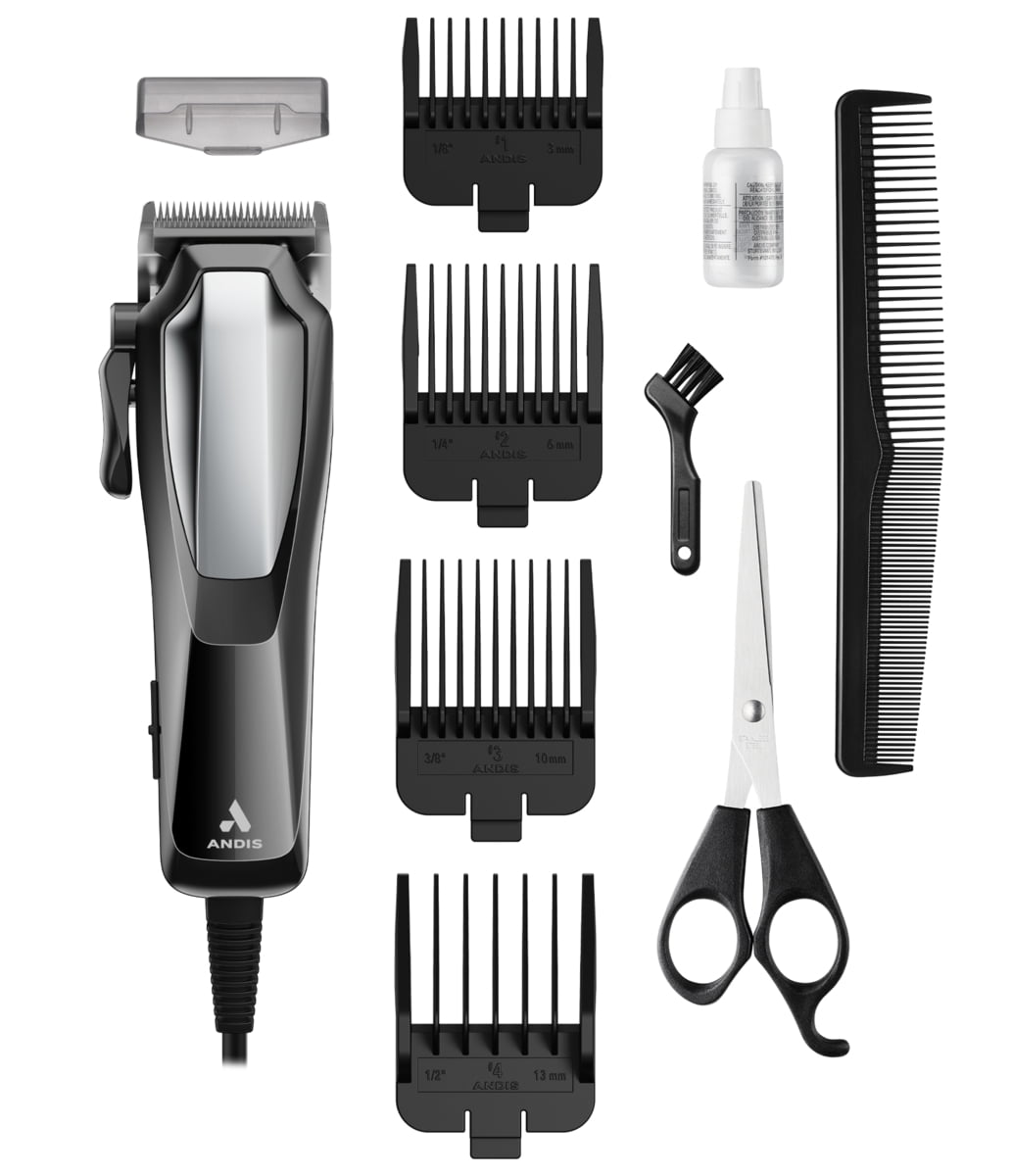 Andis Ultra Clip Corded 10 Piece Clipper Kit Black / Silver