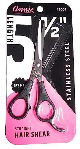 Annie Professional Stainless Steel Hair Cutting Shears 5.5 Inch Sharp Barber - Thumbnail 2