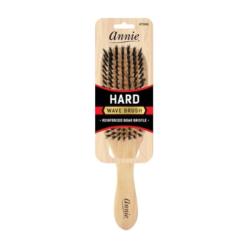 Annie Hard Wave Boar Nylon Bristle Brush Light Brown - Thumbnail 2