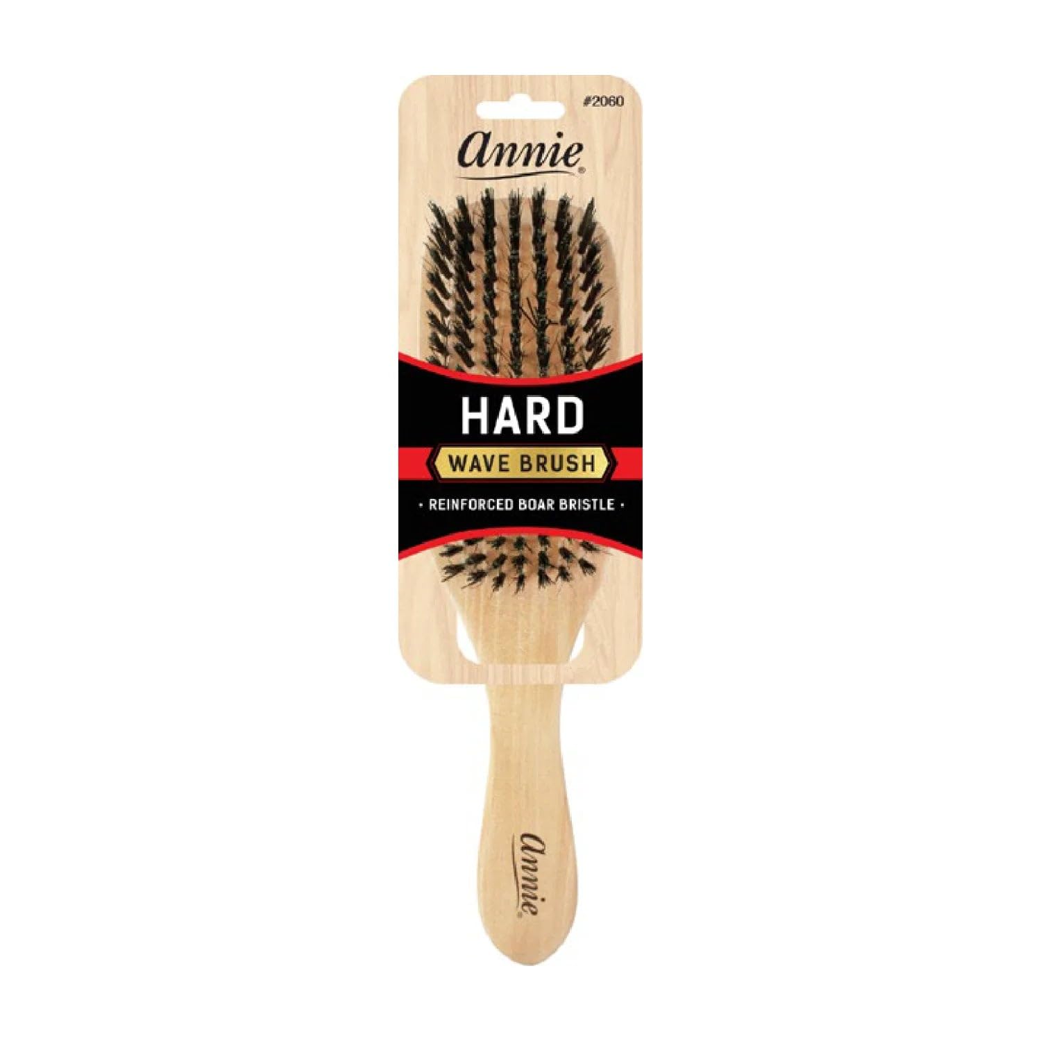 Annie Hard Wave Boar Nylon Bristle Brush Light Brown