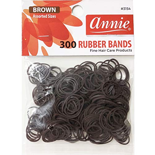 Annie 300 Rubber Bands Assorted Size Brown 3154 - Thumbnail 2