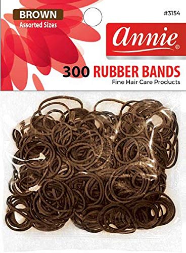 Annie 300 Rubber Bands Assorted Size Brown 3154 - Thumbnail 3