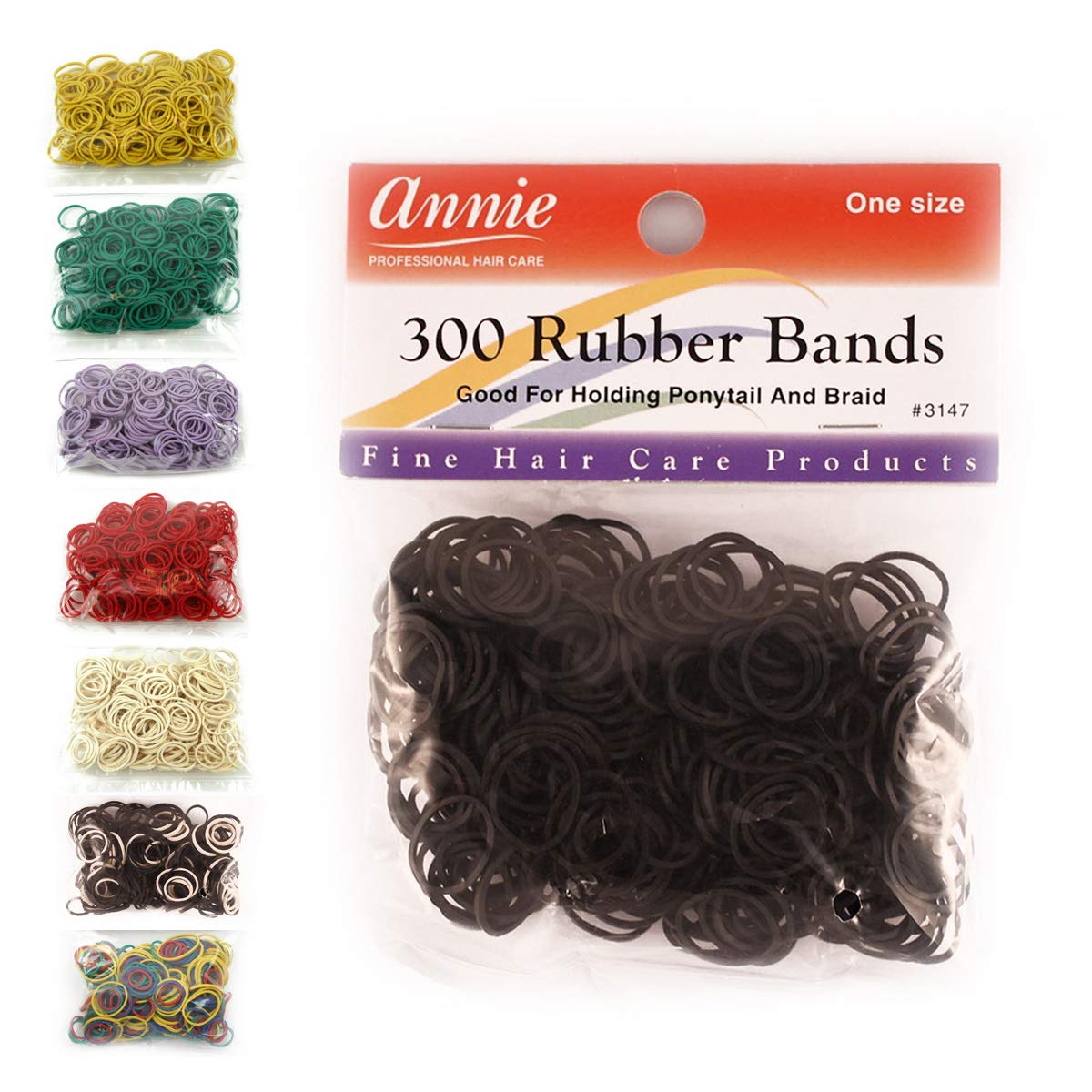 Annie 300 Rubber Bands Assorted Sizes