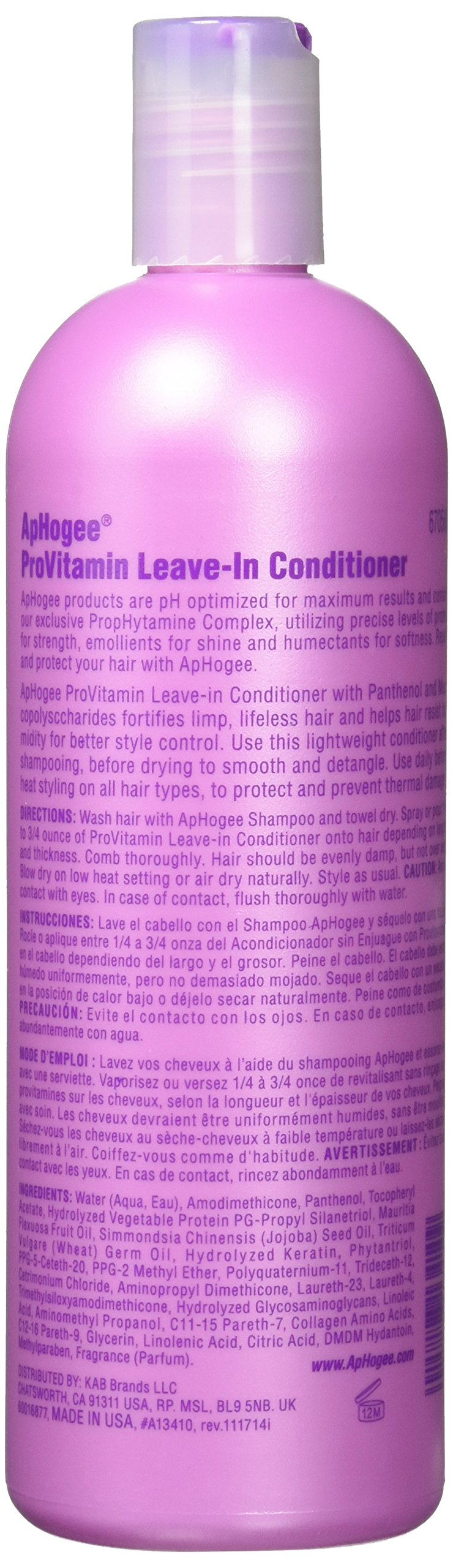 Aphogee Provitamin Leave In Conditioner 16 oz - Thumbnail 2