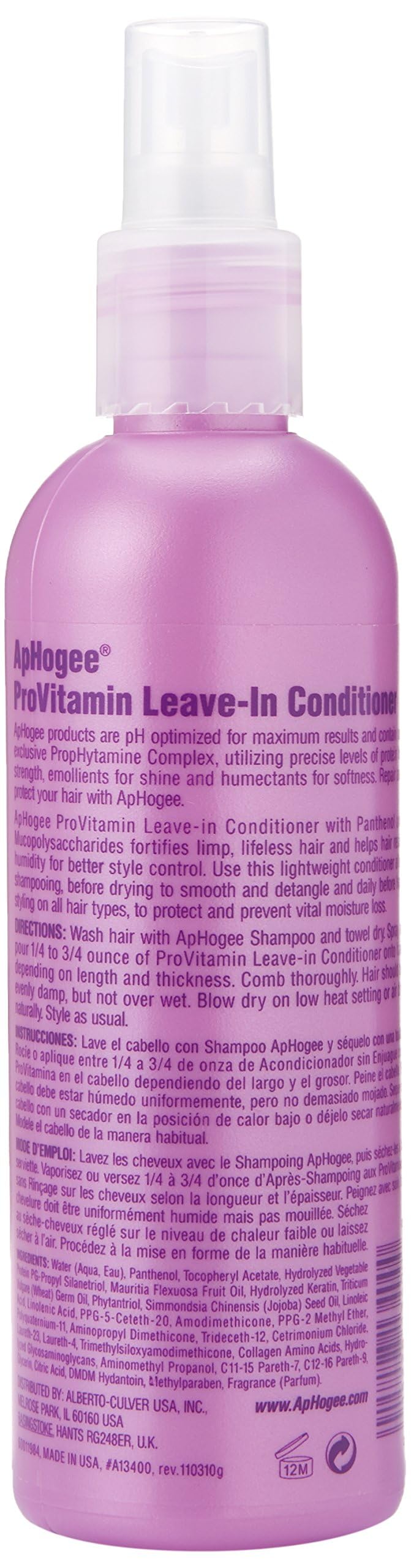 Aphogee Pro Vitamin Leave In Conditioner 8 Fl Oz