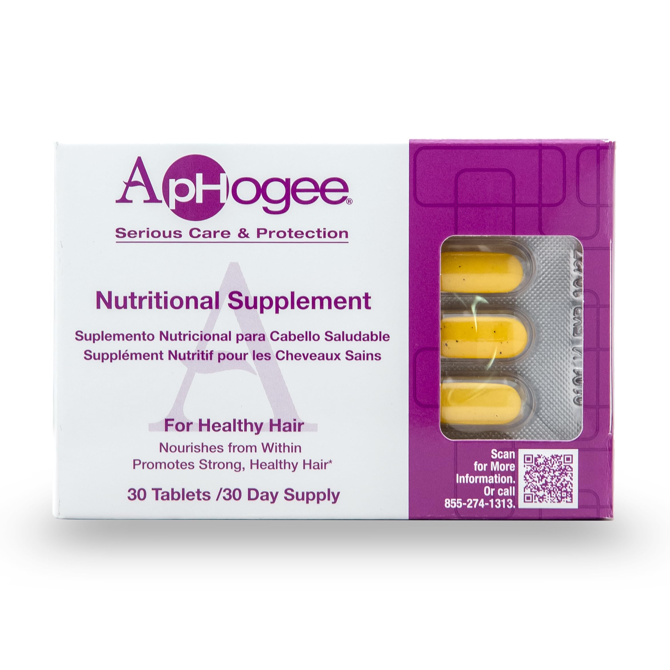 Aphogee Nutritional Supplement for Healthy Hair Biotin Vitamins Minerals With - Thumbnail 2
