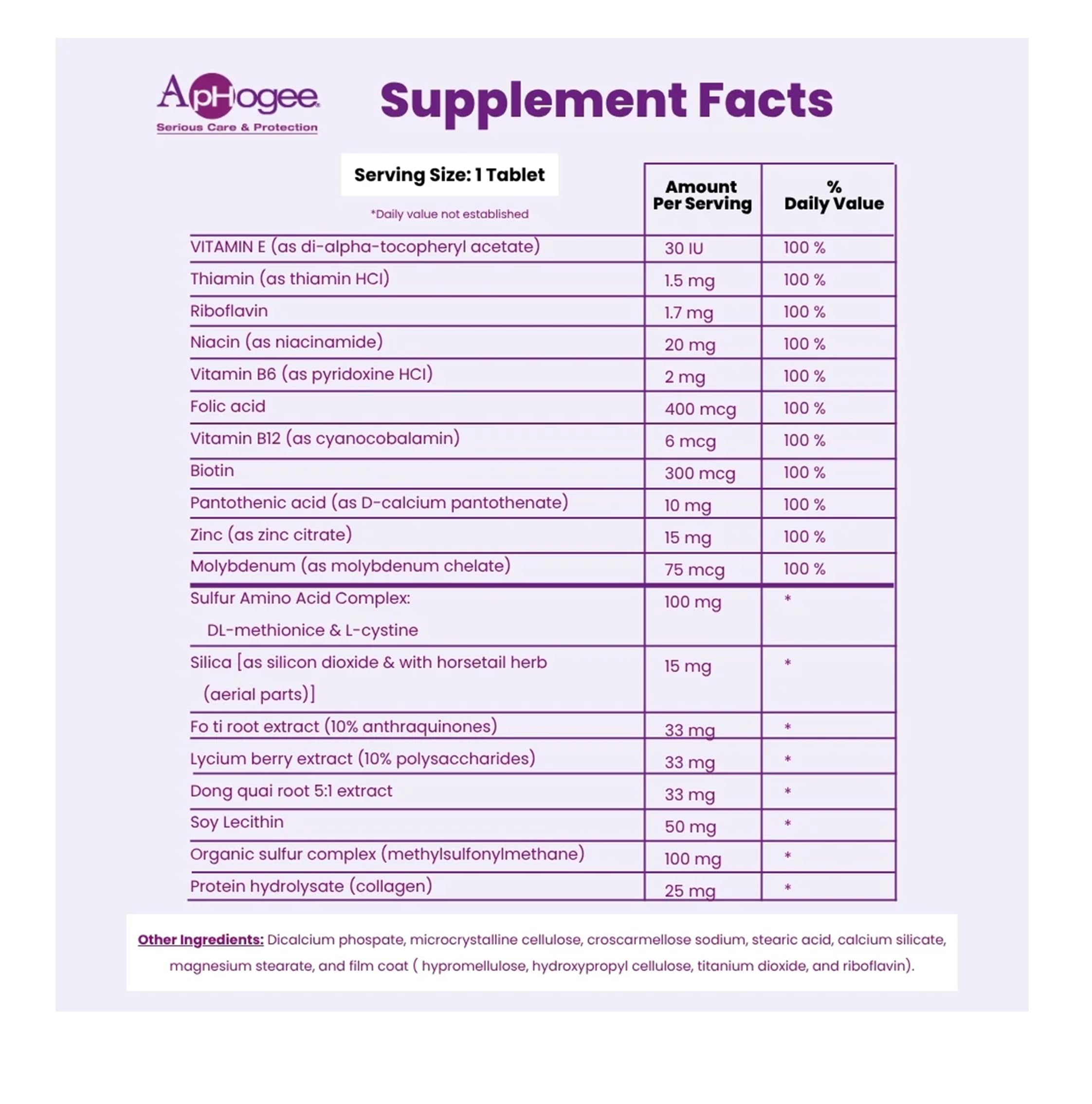 Aphogee Nutritional Supplement for Healthy Hair Biotin Vitamins Minerals With - Thumbnail 3