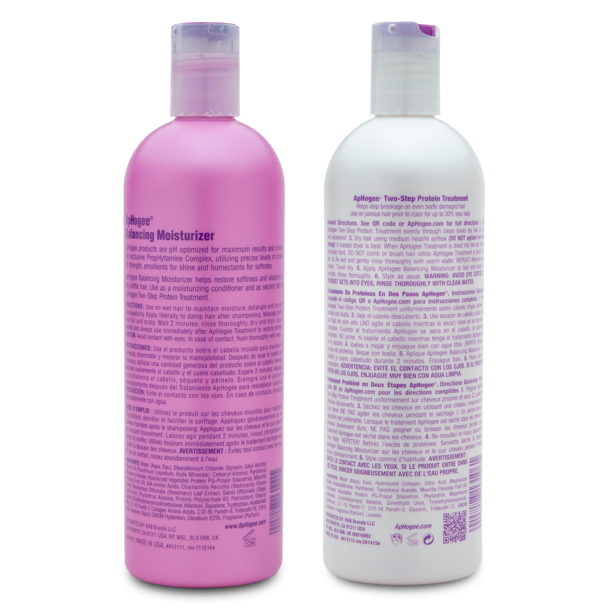 Aphogee Hair Care Double Bundle Two Step Protein Treatment Balancing Moisturizer - Thumbnail 2