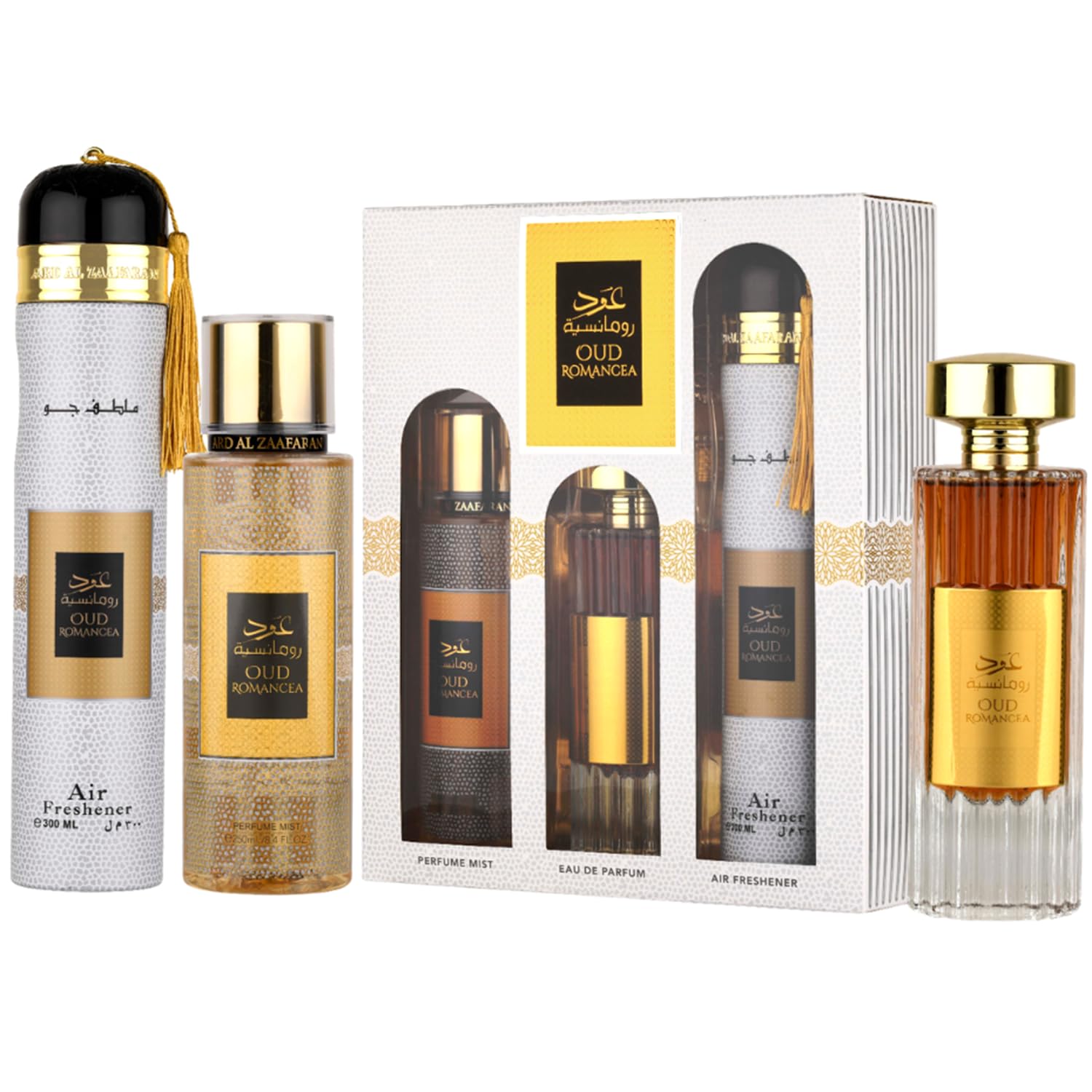 [Set] Ard Al Zaafaran Oud Romancea 3 Piece For Women EDP 3.4 oz