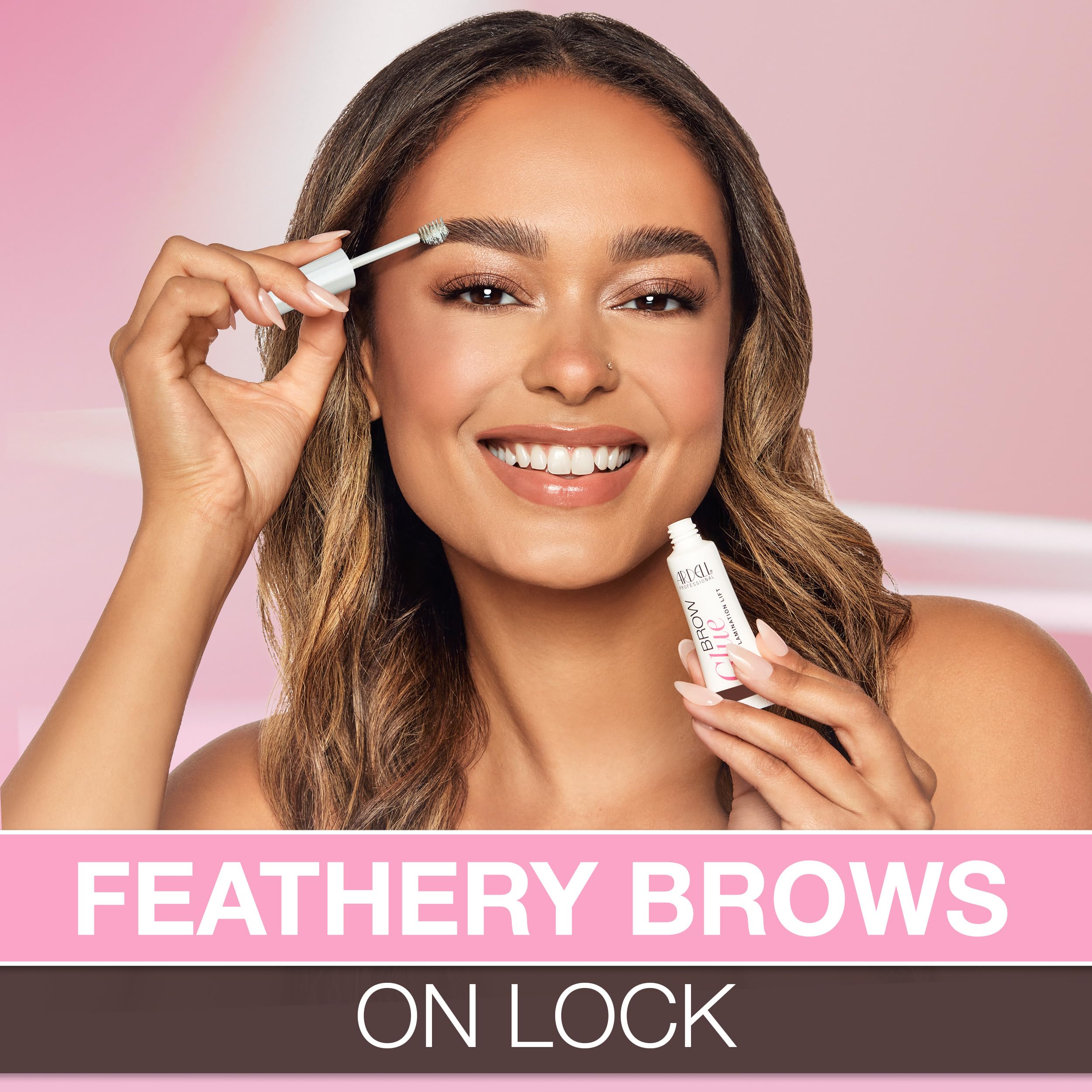 Ardell Brow Glue Dark Brown With Styling Brush Tinted Eyebrow Gel for - Thumbnail 2