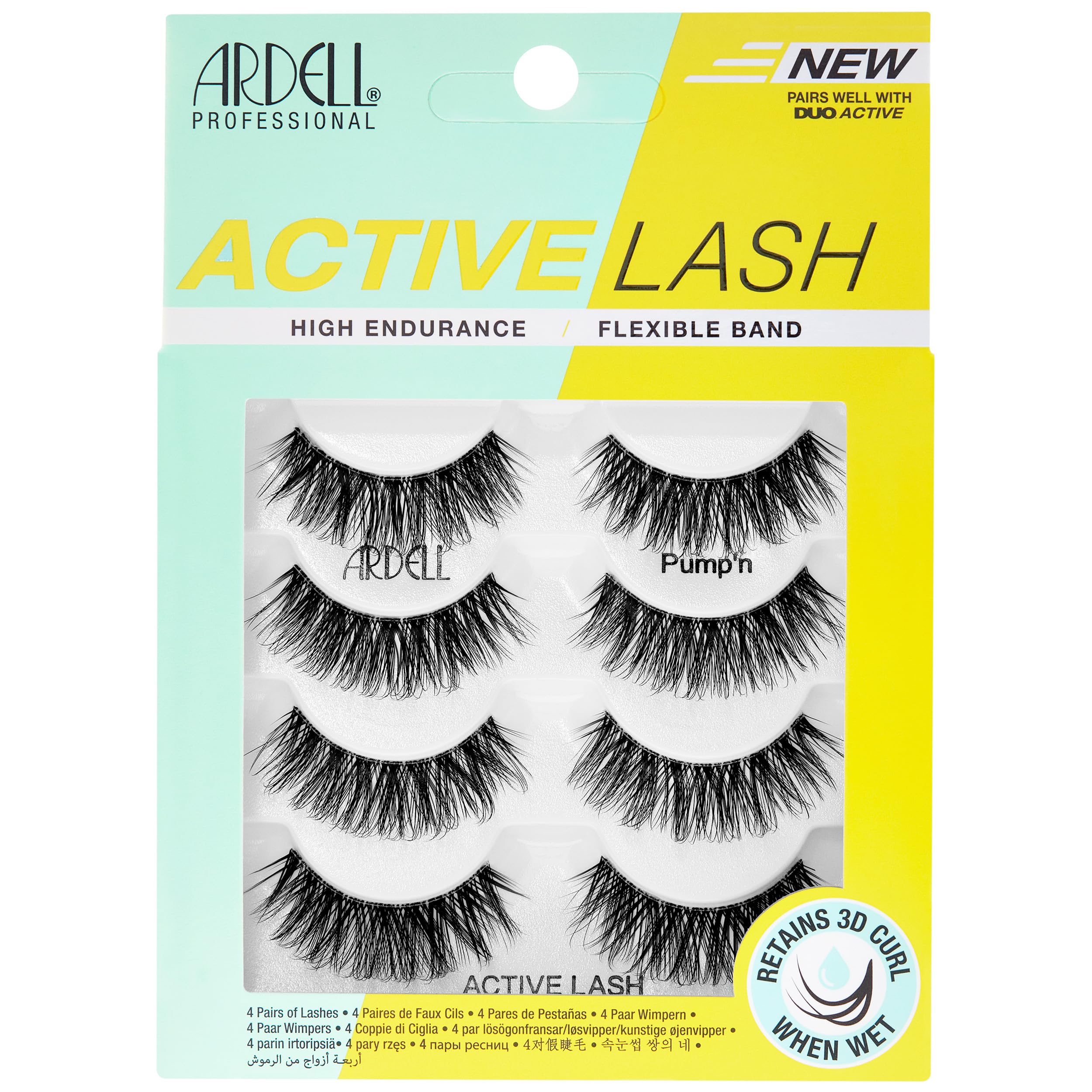 Ardell Active Lash Pump’n False Eyelashes Sweat Proof Strip Lashes Water