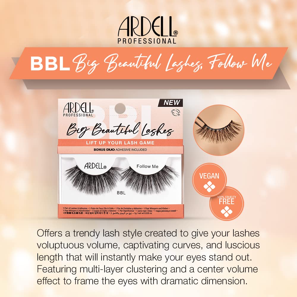 Ardell Bbl Big Beautiful Lashes 969 Follow Me With Duo Clear Adhesive 1 Pack - Thumbnail 2