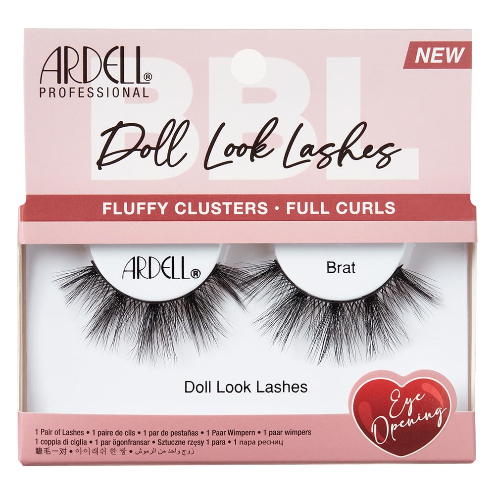 Ardell Doll Look Lashes Brat Style Fluffy Doll Eyelashes With Full Curls Eye