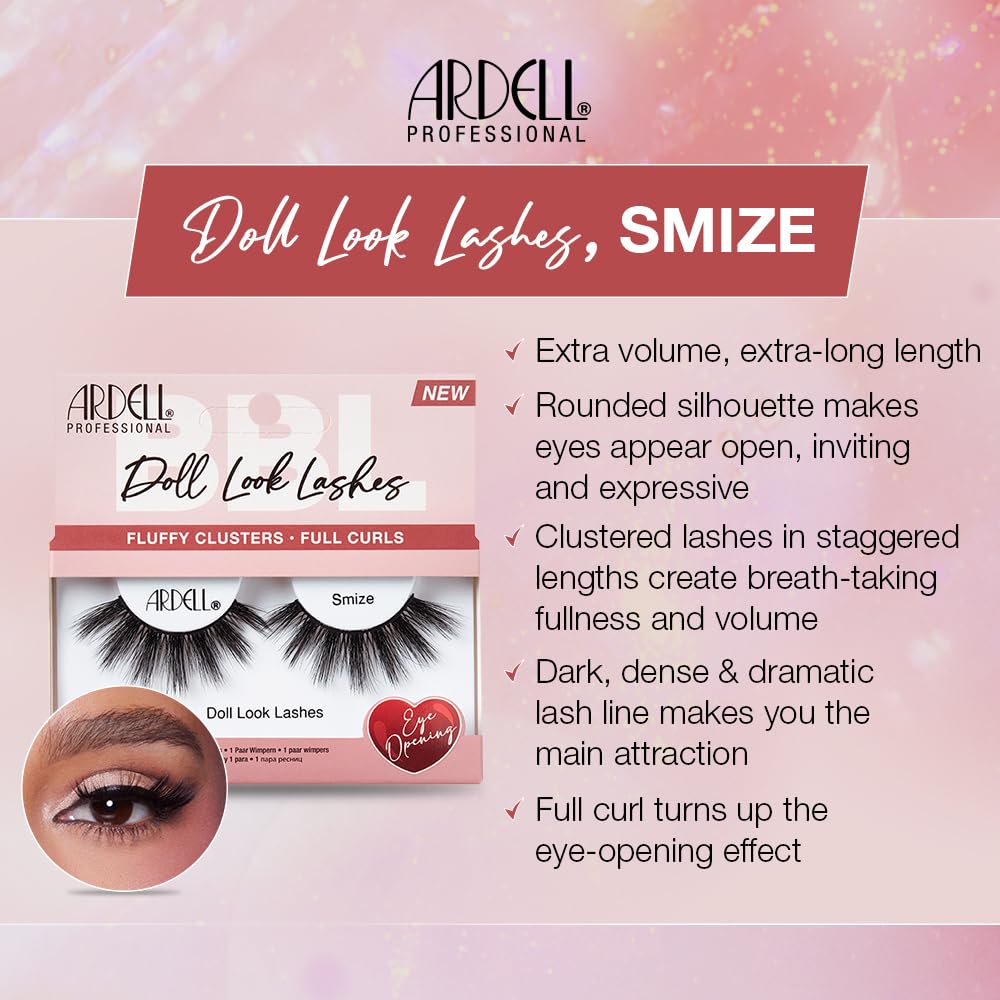 Ardell Doll Lashes Smize Dramatic Fluffy Volume False Eyelashes Long Lasting - Thumbnail 2