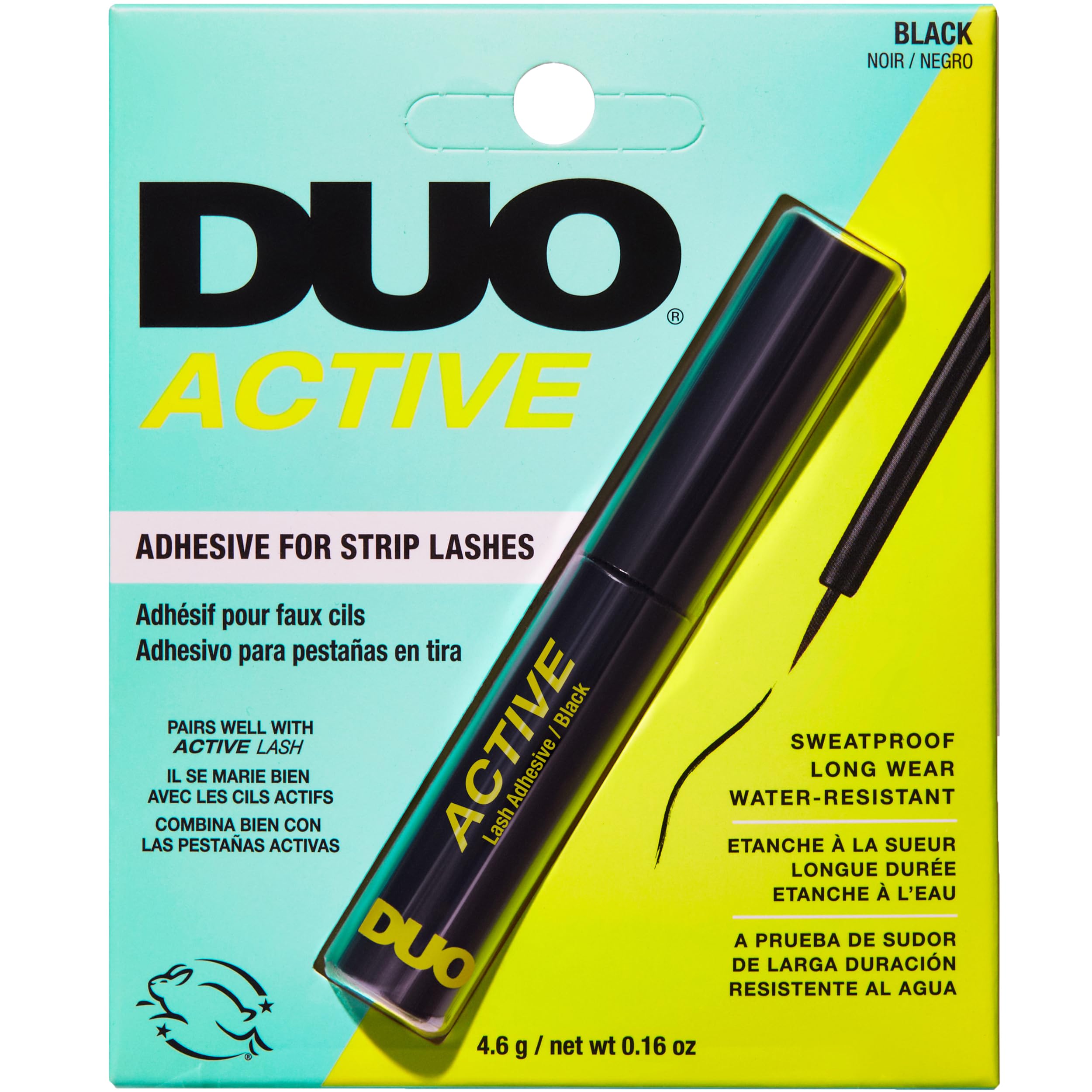 Duo Active Black Adhesive for Strip Lashes 4.6g / Net Wt 0.16 oz
