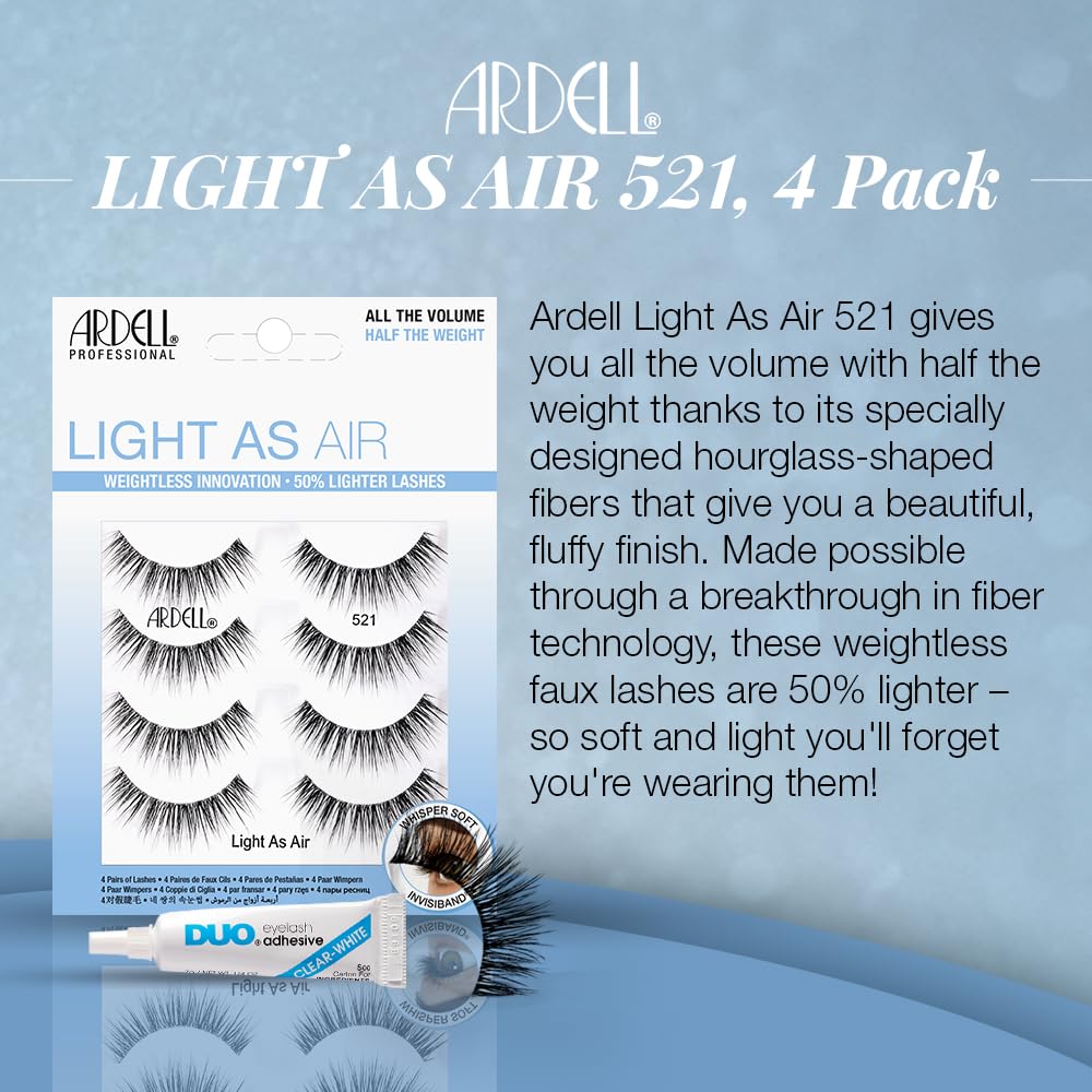 Ardell Light As Air 521 Lashes Lightweight Natural False Eyelashes Soft and - Thumbnail 2