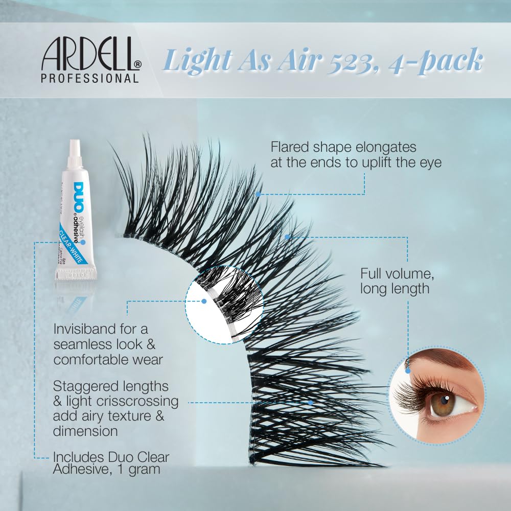 Ardell Light As Air 523 Lashes 4 Pairs In A Pack - Thumbnail 2