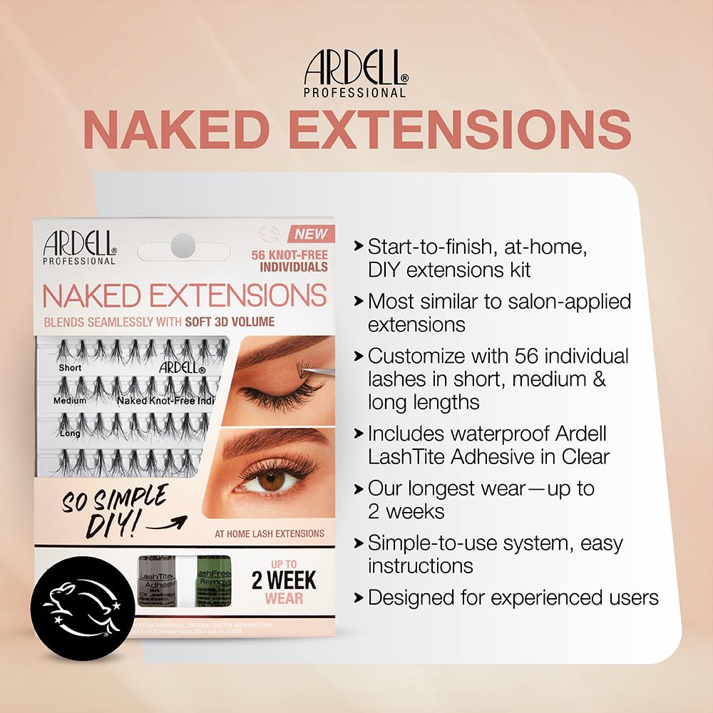 Ardell Naked Extensions 56 Knot Free Individuals 1 Pack - Thumbnail 2