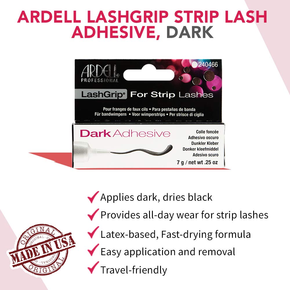 Ardell Lashgrip Eyelash Adhesive for Strip Lashes Dark Waterproof Eye Lash Glue - Thumbnail 3