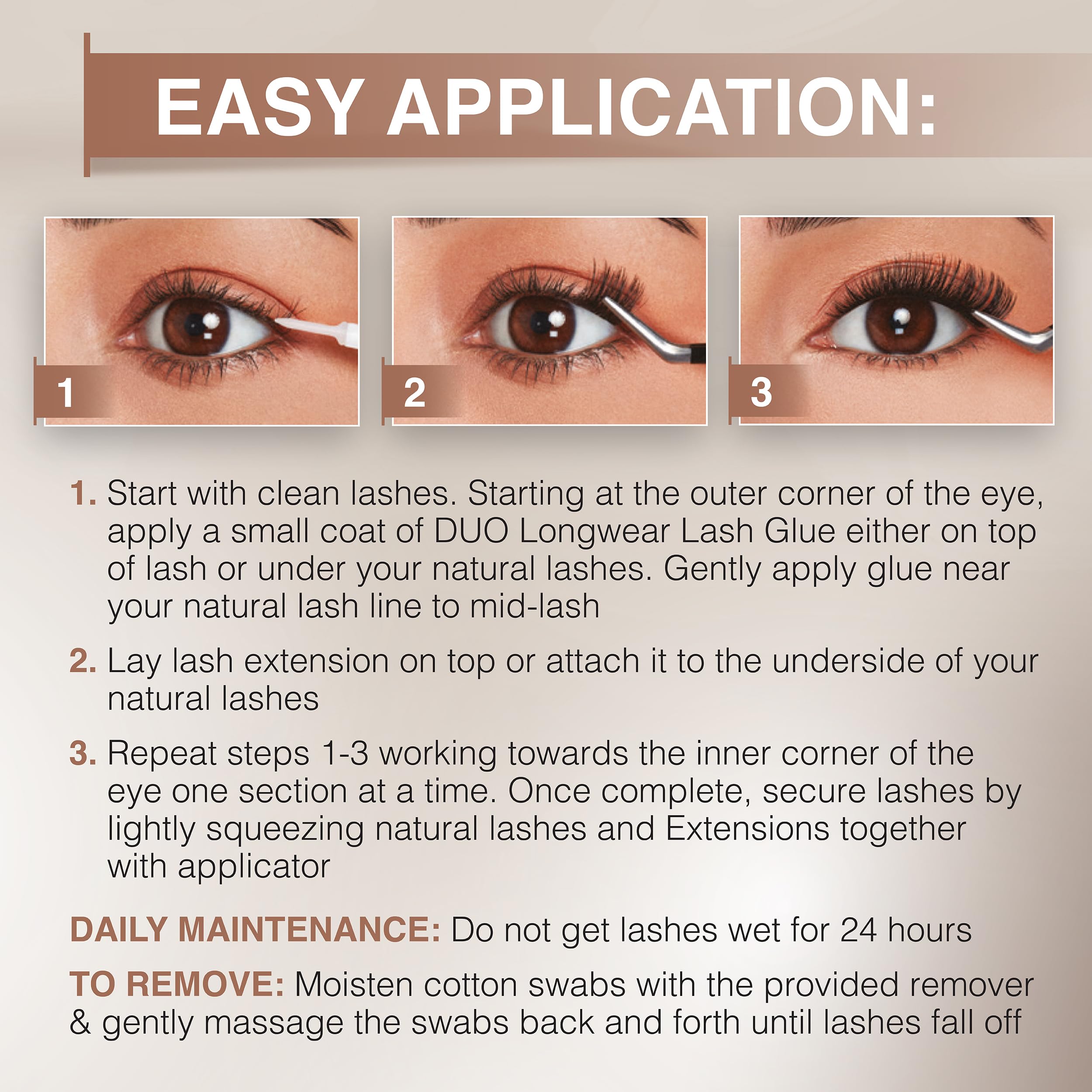 Ardell Pre Mapped Eyelash Extensions Kit False Lashes Cat Eye Reusable - Thumbnail 2